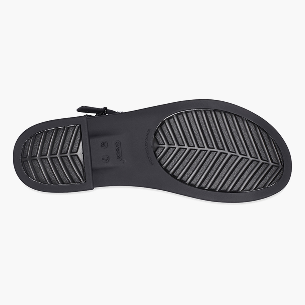 كروكس صنادل نسائية سوداء مفتوحة من الأمام-women-shoes-sandals-flats-image-4