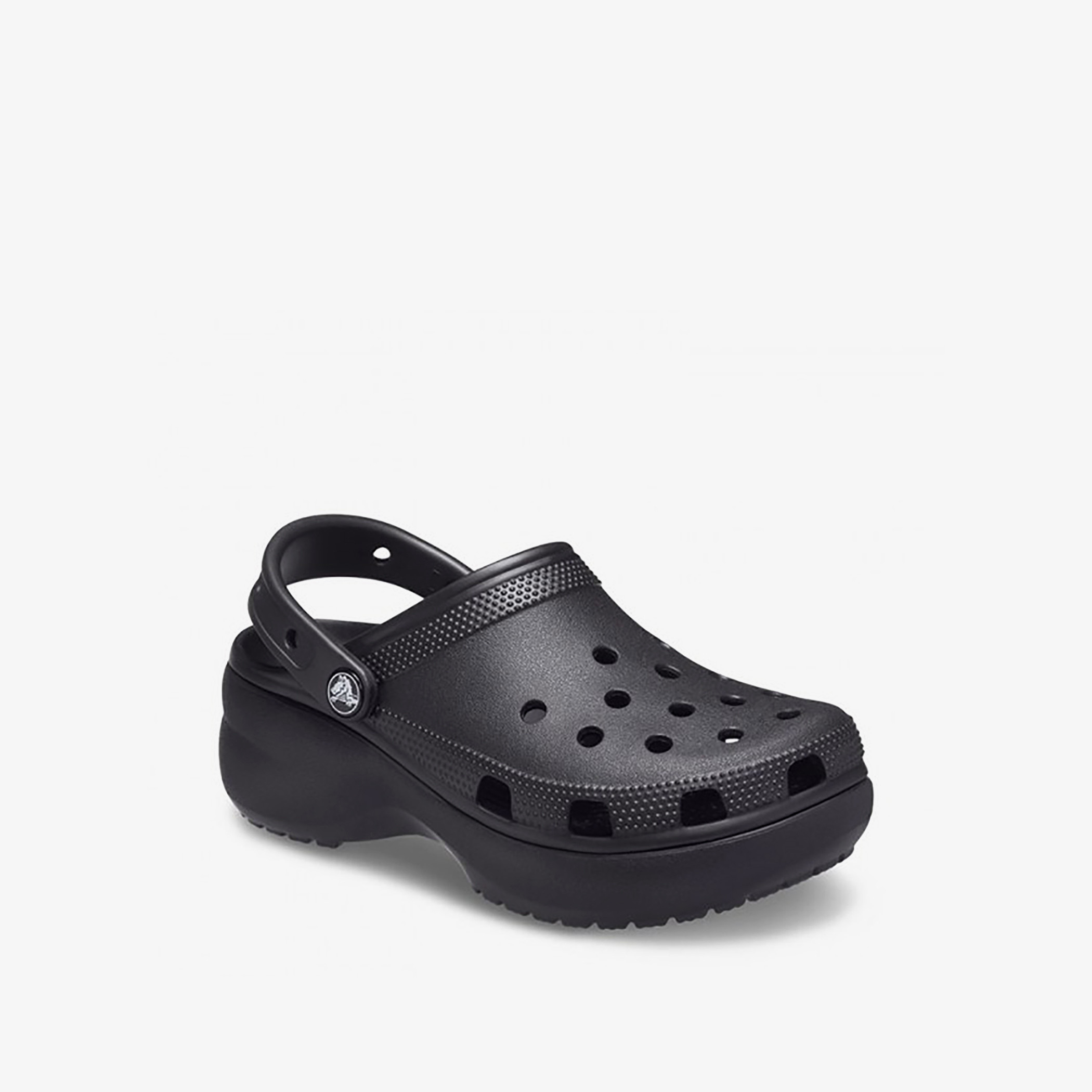 Crocs Unisex Black Classic Platform Cut Out Detail Sling Back Clogs-men-shoes-sandals-image-3