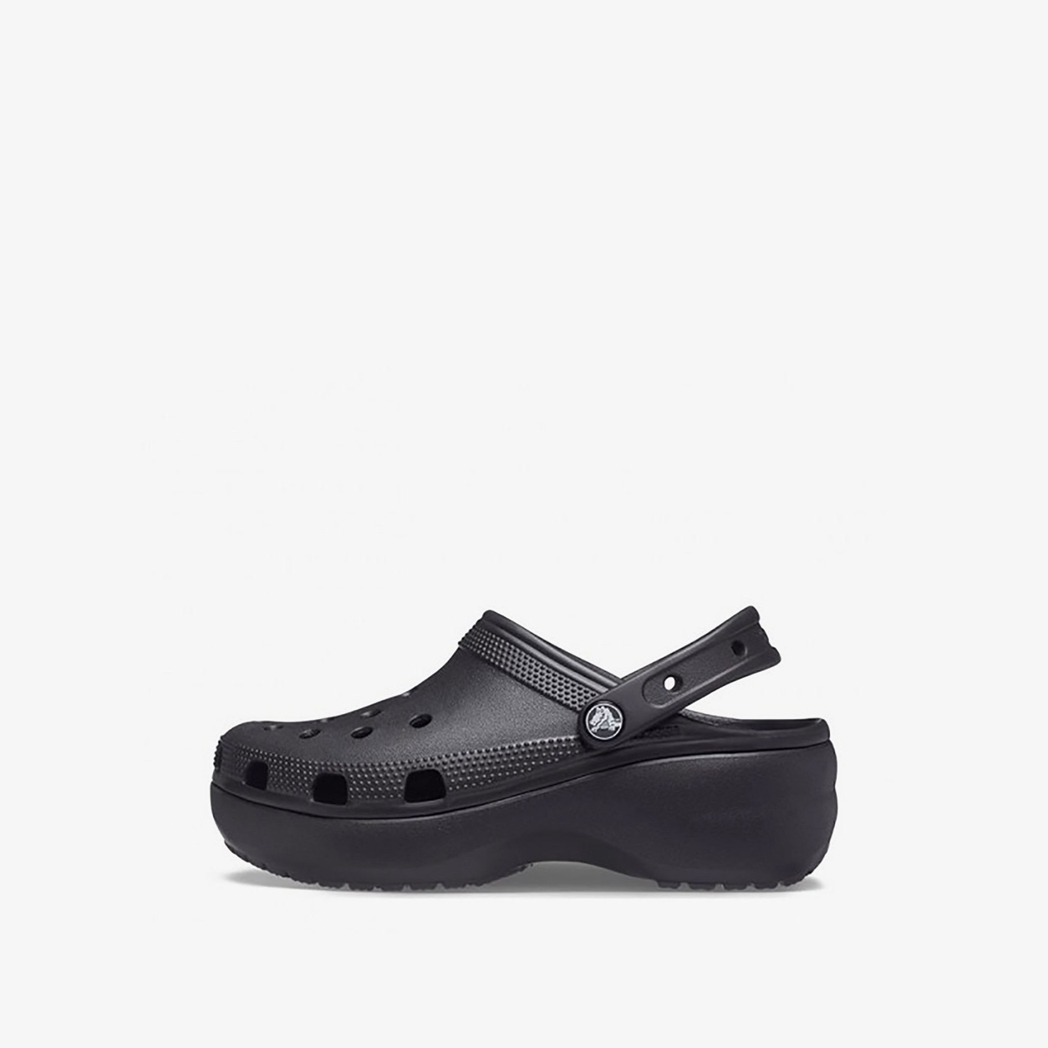 Crocs Unisex Black Classic Platform Cut Out Detail Sling Back Clogs-men-shoes-sandals-image-4