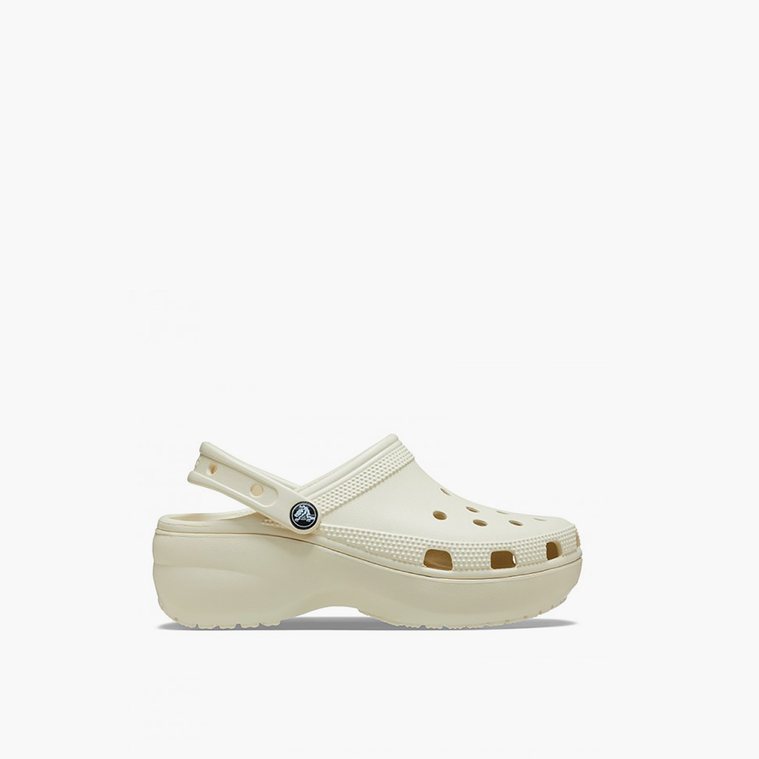 قباقيب كروكس كلاسيكي بنعل سميك للنساء مع مزين بفتحة وحمالات خلفية بلون كريمي-women-shoes-flipflopsandslides-image-2