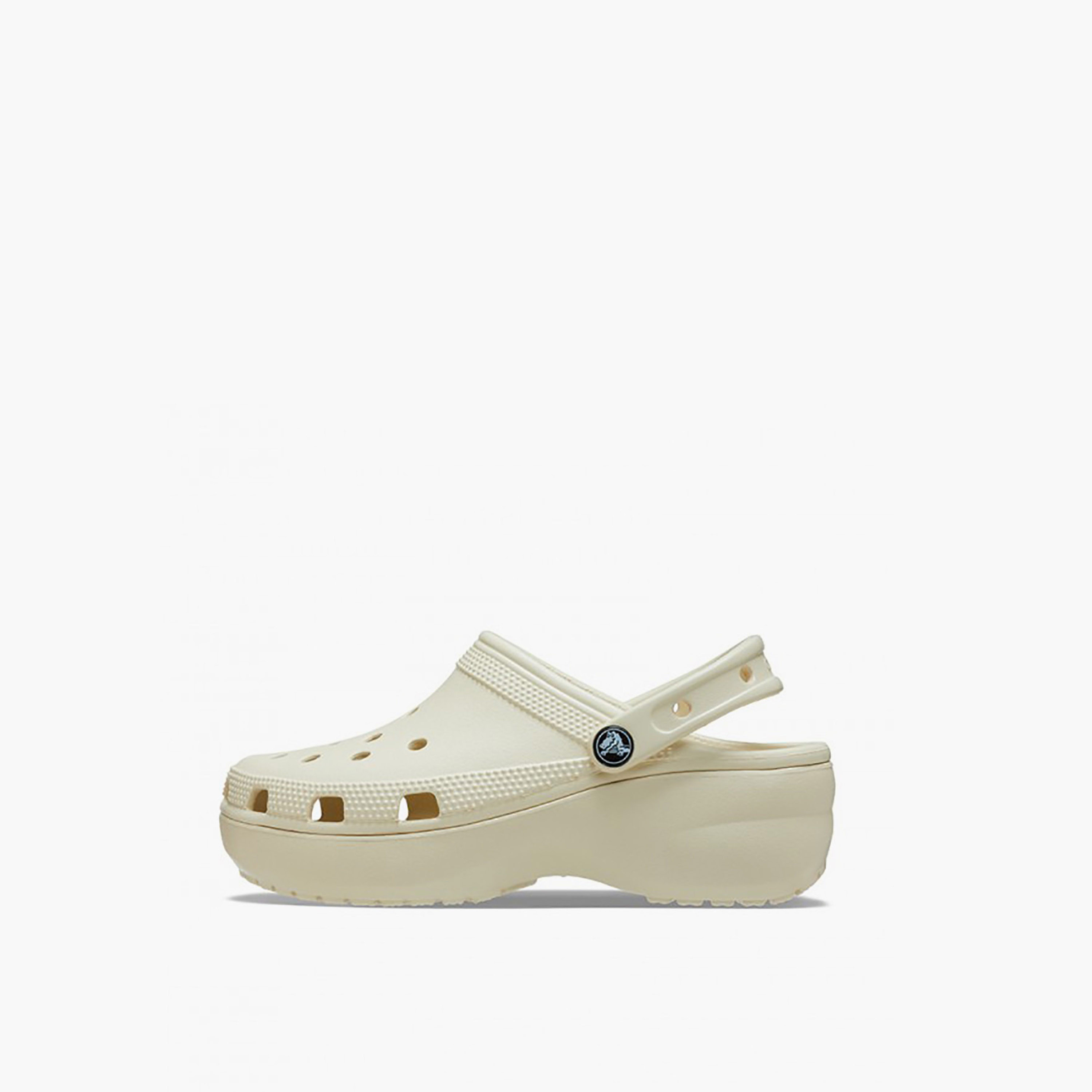 قباقيب كروكس كلاسيكي بنعل سميك للنساء مع مزين بفتحة وحمالات خلفية بلون كريمي-women-shoes-flipflopsandslides-image-3