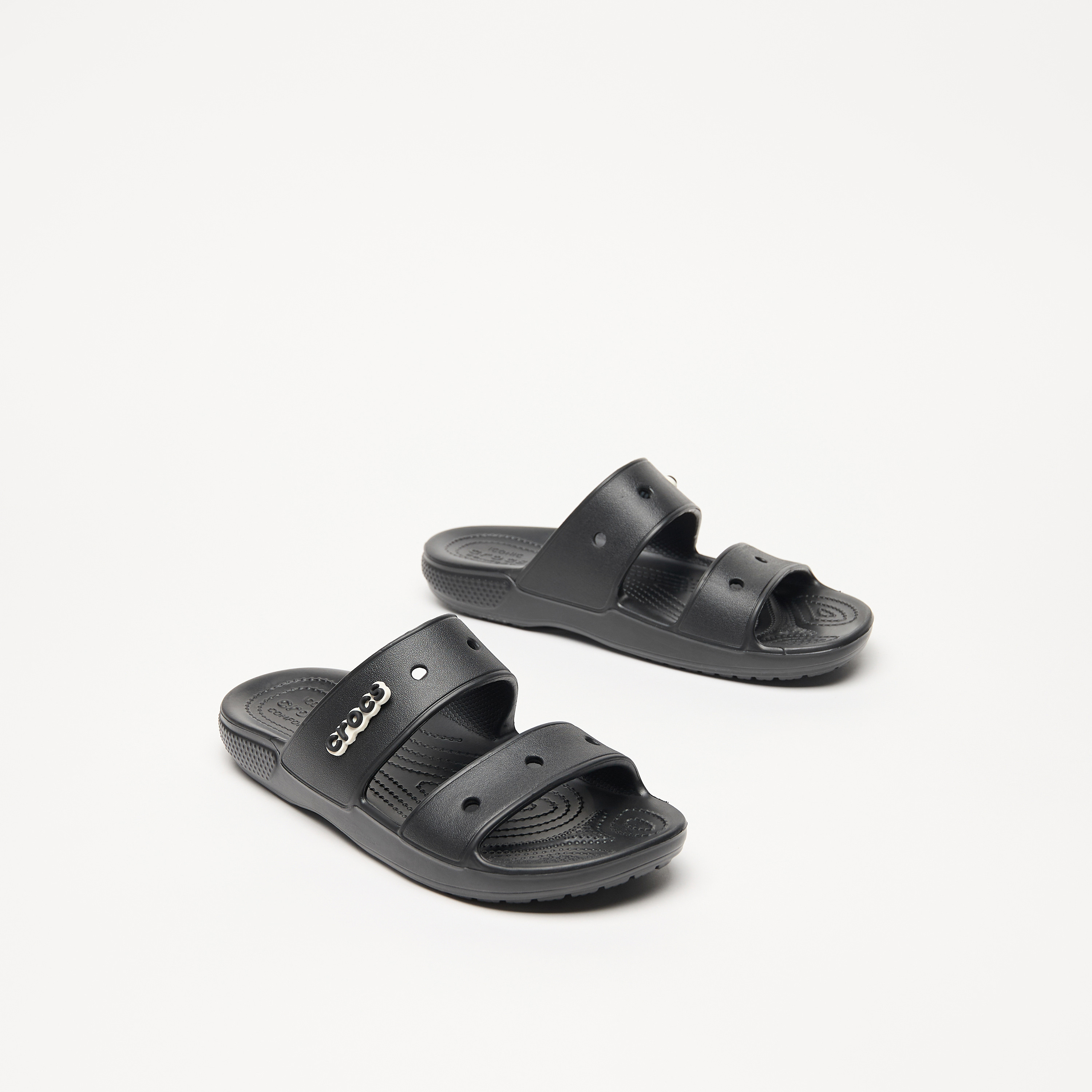 Crocs Unisex Black Open Toe Classic Slide Sandals-women-shoes-sandals-flats-image-1