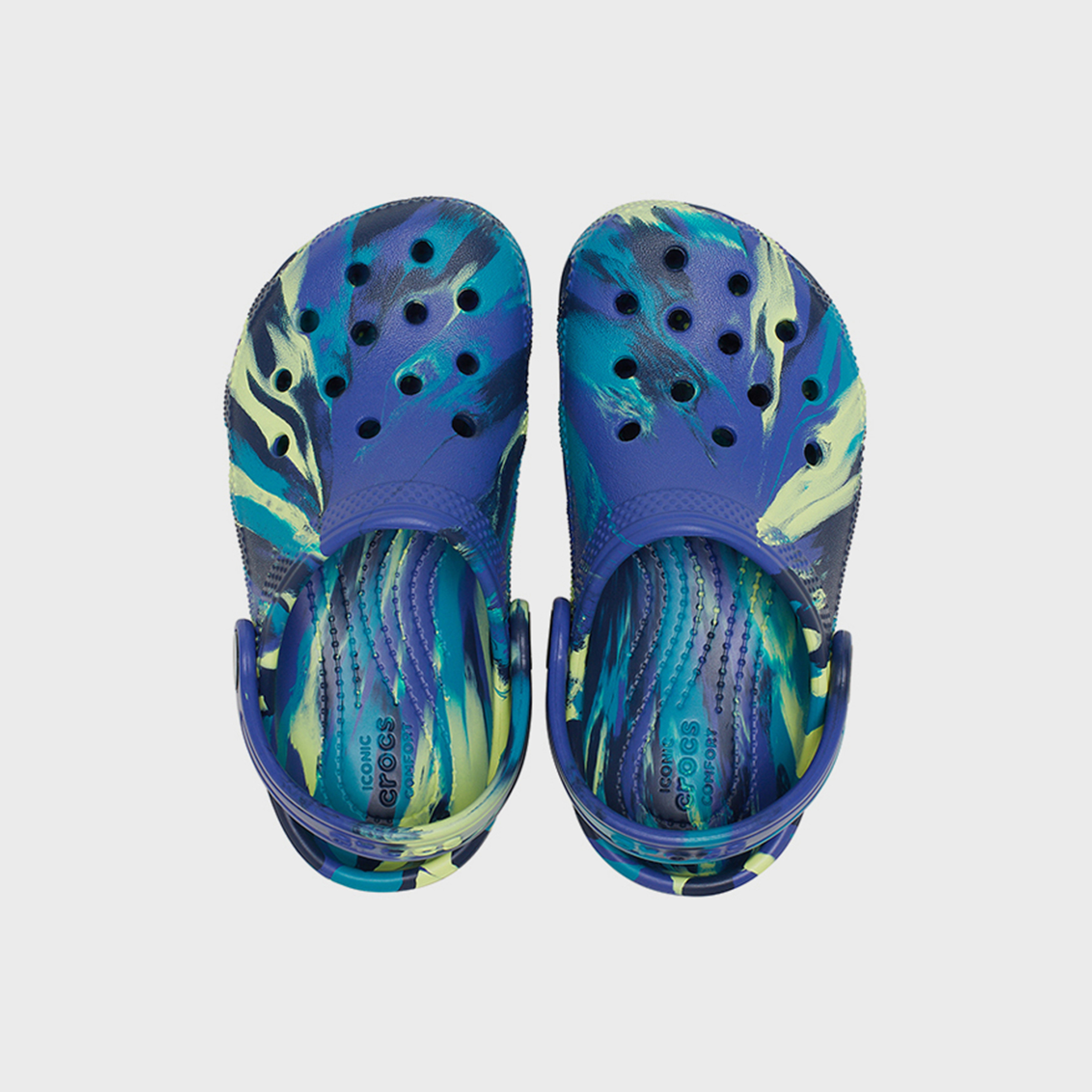 Crocs Boy's Back Strap Classic Marbled Clogs | 206838-4RR-boys-shoes-flipflopsandslides-image-2