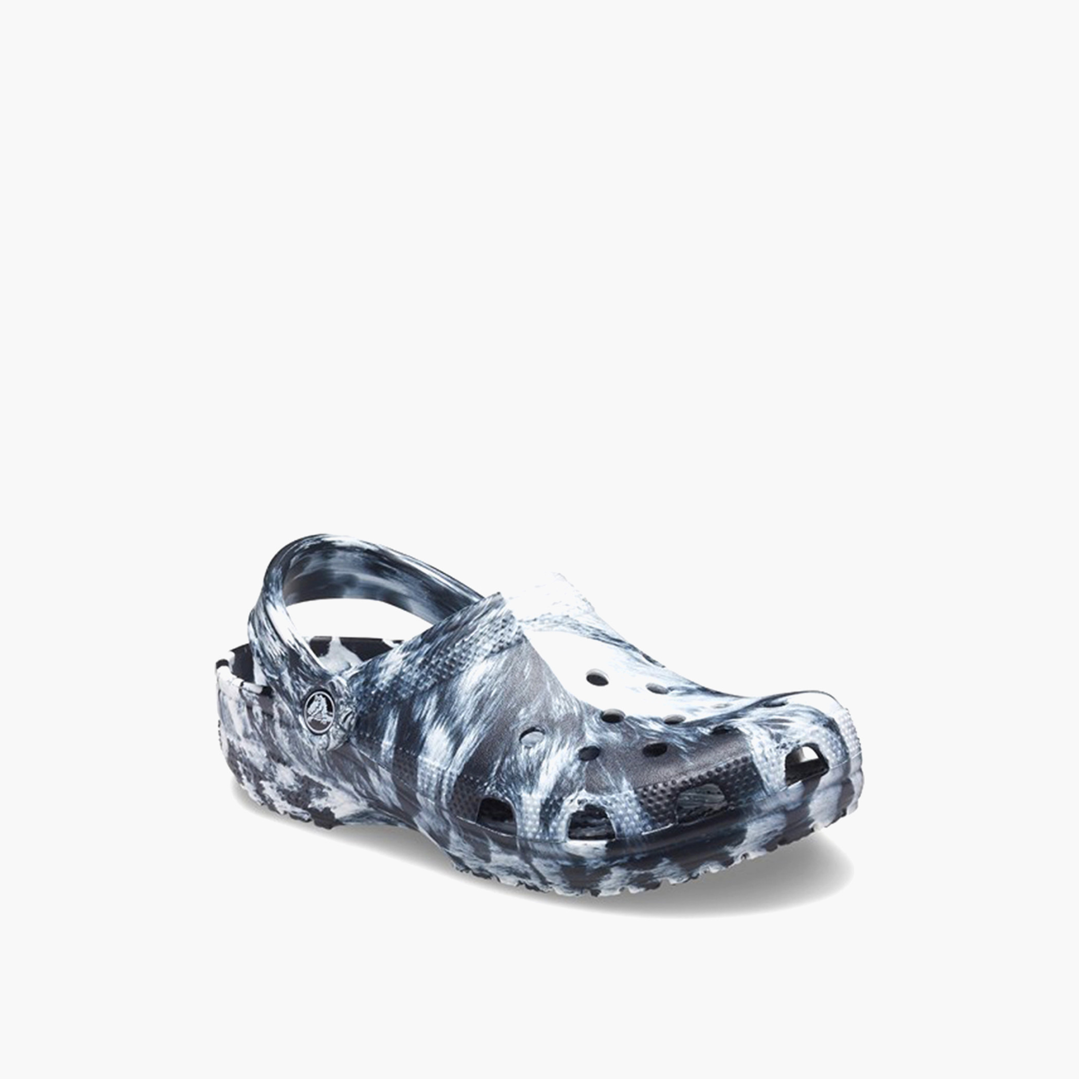 Crocs Unisex Black Round Toe Classic Marbled Clogs-women-shoes-sandals-flats-image-2