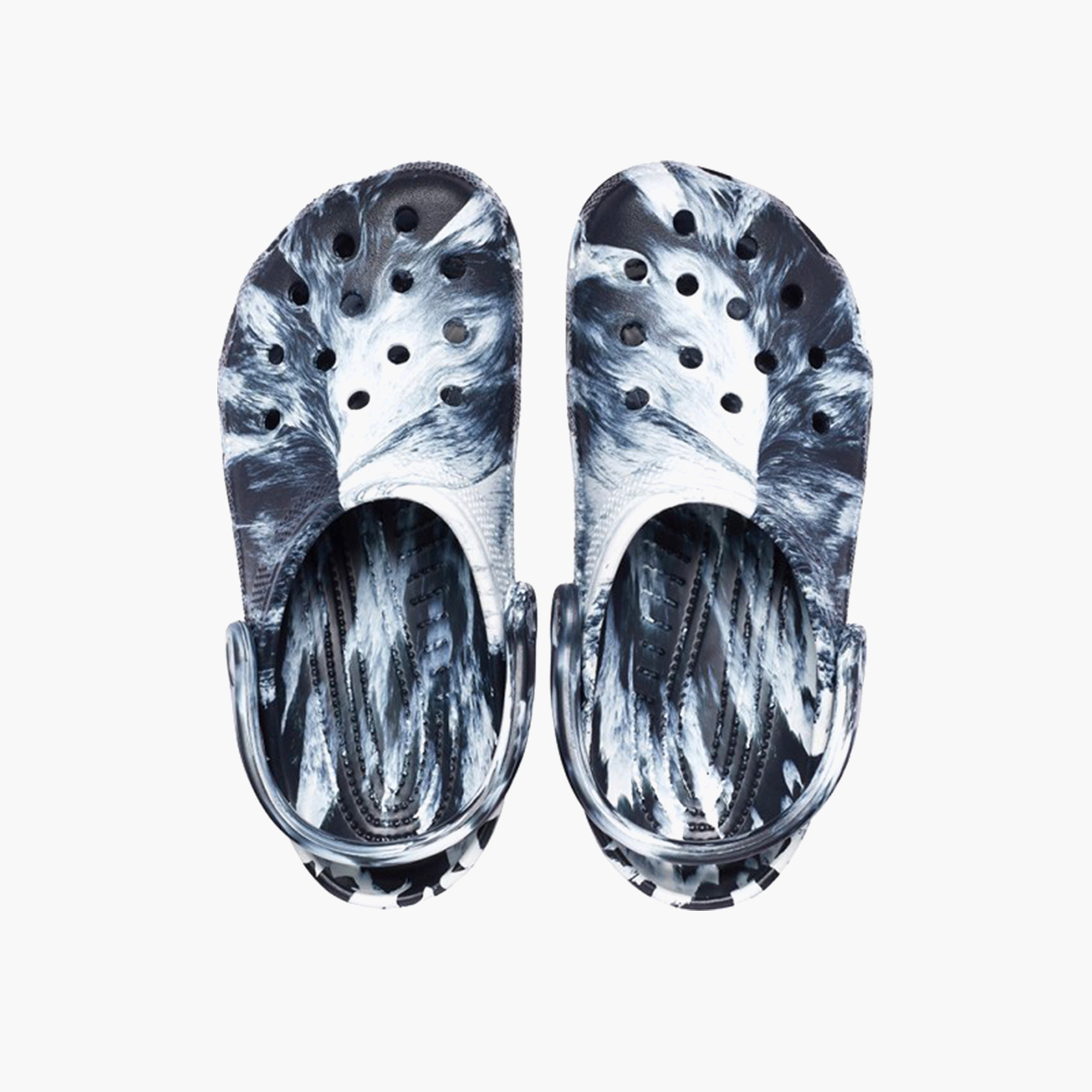Crocs Unisex Black Round Toe Classic Marbled Clogs-women-shoes-sandals-flats-image-3
