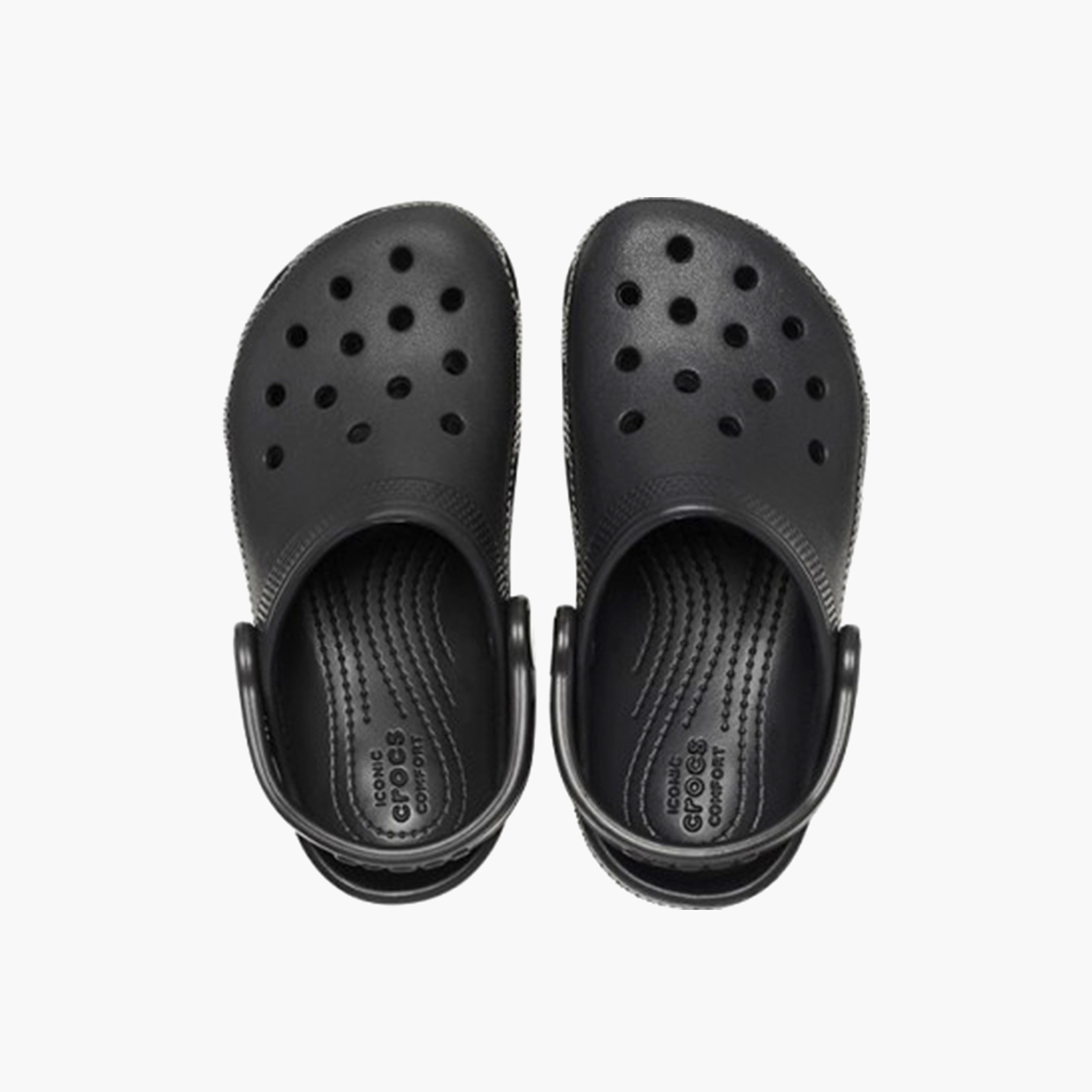 Crocs Kids Black Round Toe Classic Clogs-girls-shoes-sandals-image-1