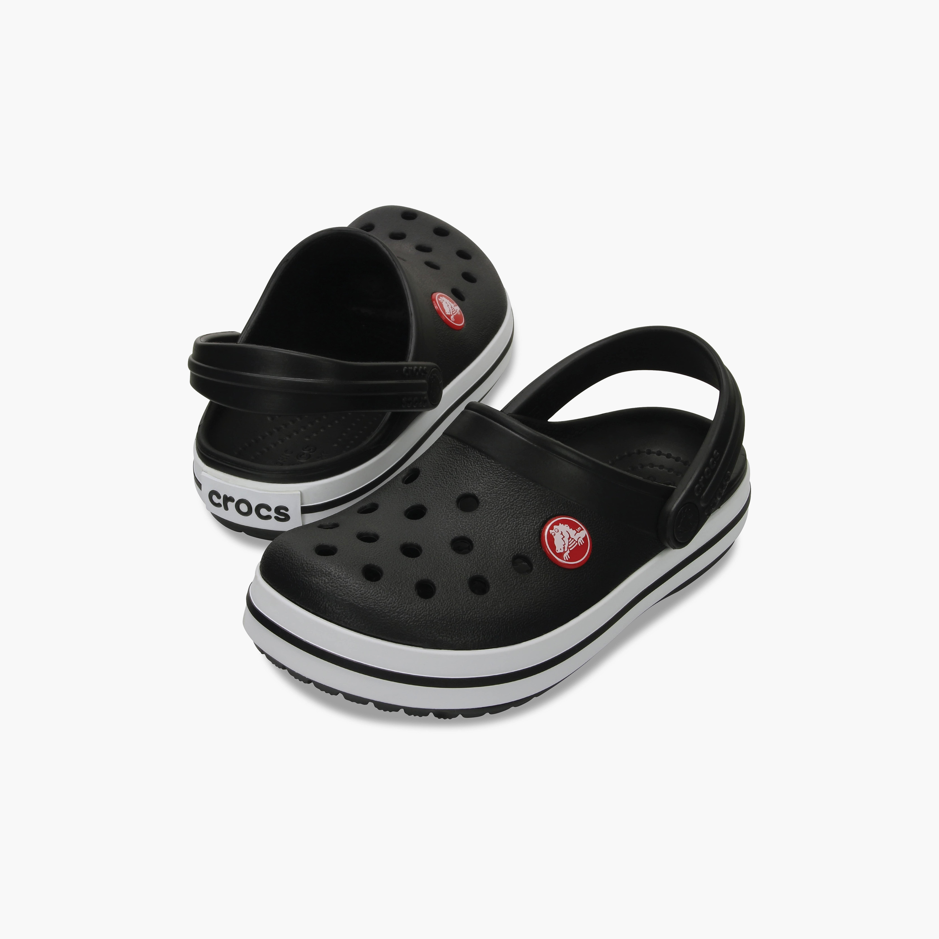  207005-001 | قبقاب كروكبيند من كروكس للأطفال مزين بفتحات مع حزام خلفي-women-shoes-sandals-flats-image-1