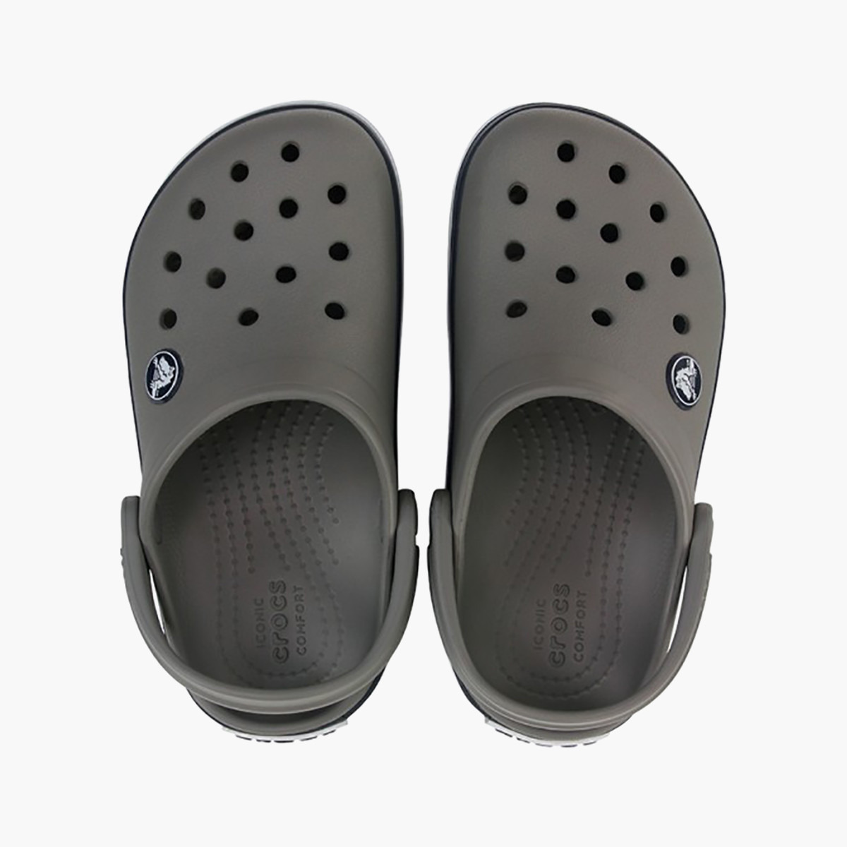 قباقيب كروكس كركبند رمادي بمقدمة دائرية للأطفال-girls-shoes-sandals-image-2