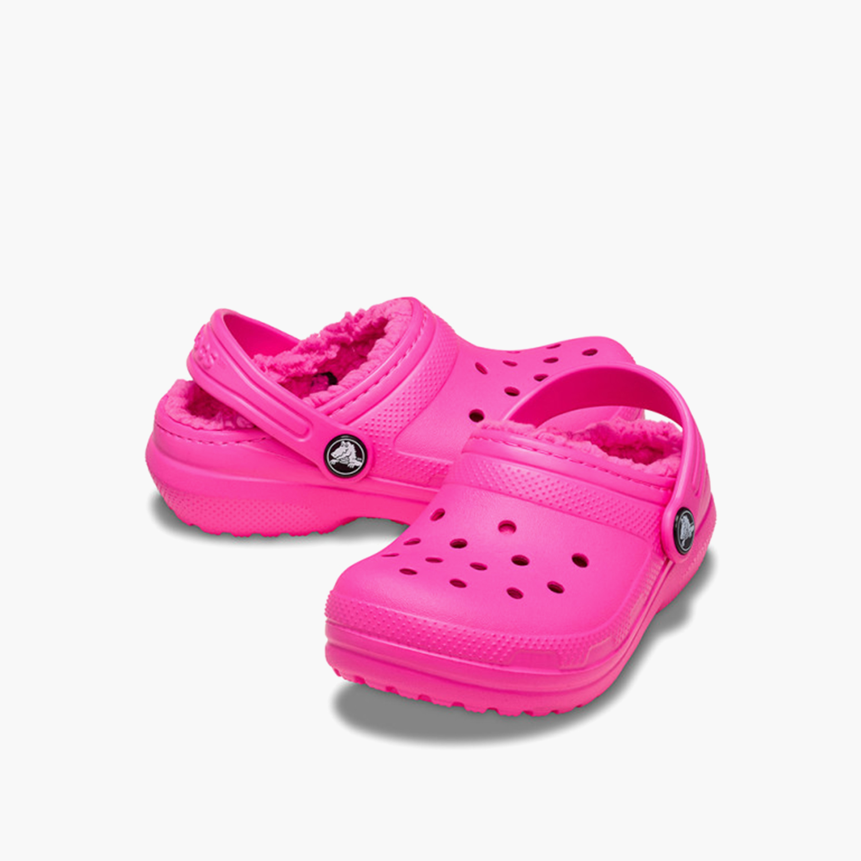 Crocs Girl's Back Strap Classic Lined Clogs | 207010-6XR-girls-shoes-flipflopsandslides-image-1