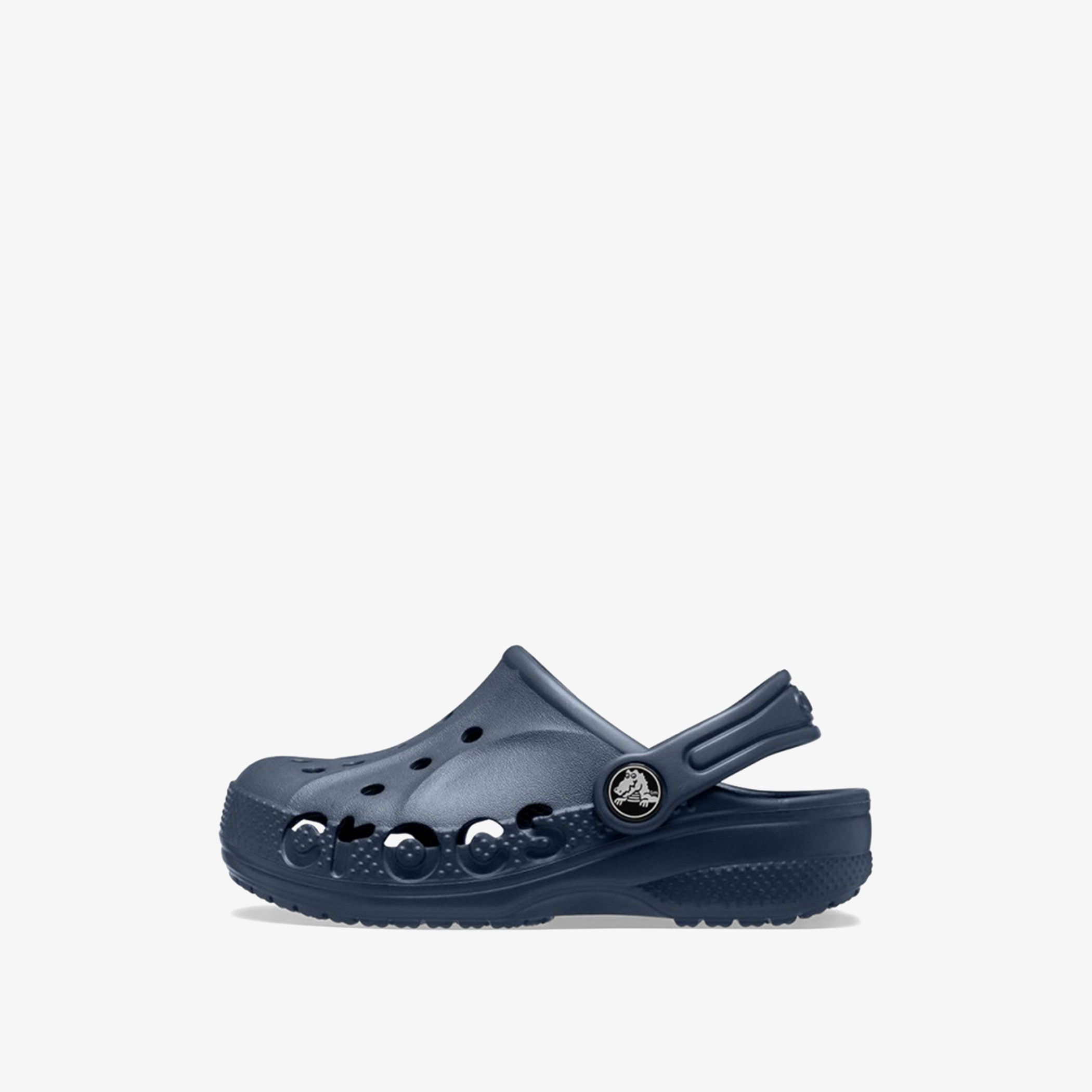 Crocs Kids Navy Blue Back Strap Cut Out Detail Baya Clogs-boys-shoes-sandals-image-3