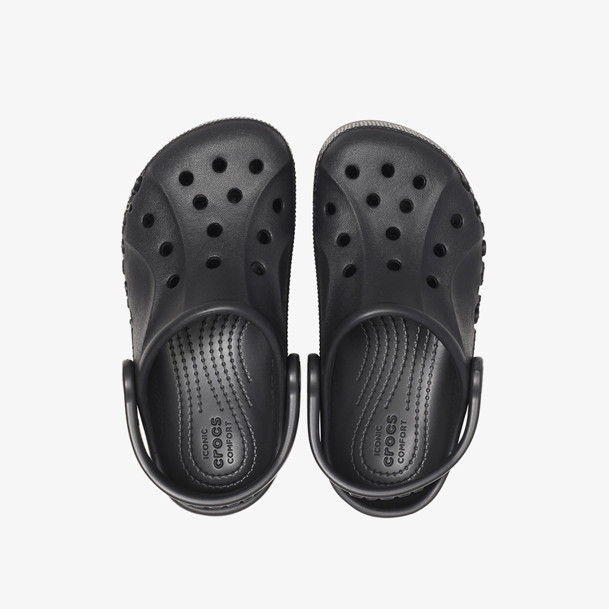 Crocs Kids Black Back Strap Cut Out Detail Baya Clogs-boys-shoes-sandals-image-5
