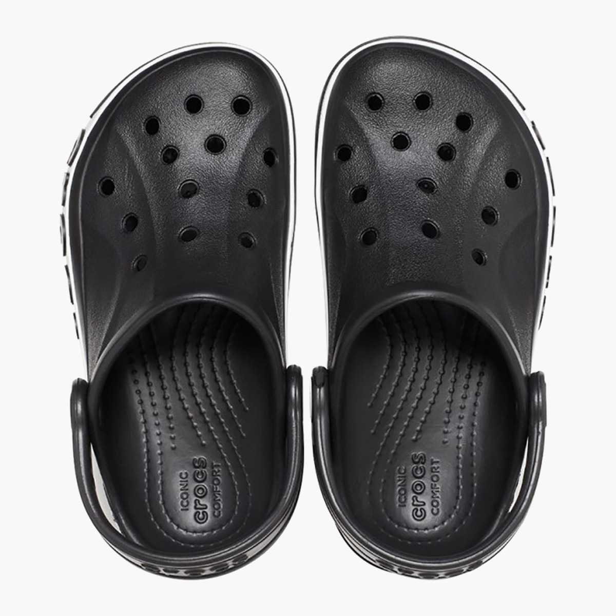 Crocs Toddler Black Round Toe Cut Out Detail Bayaband Clogs-girls-shoes-sandals-image-6