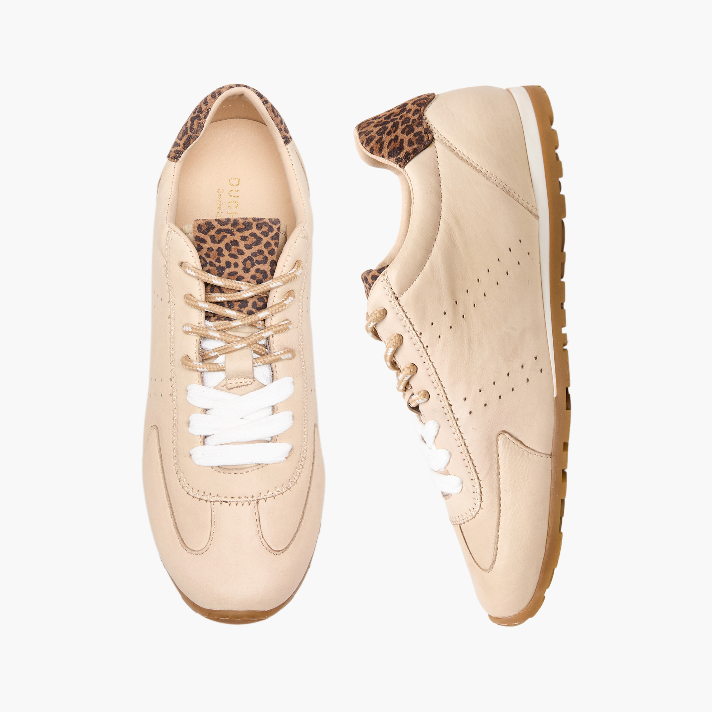 Duchini Women Lace-Up Leather Ankle Sneakers-women-shoes-sneakers-image-1