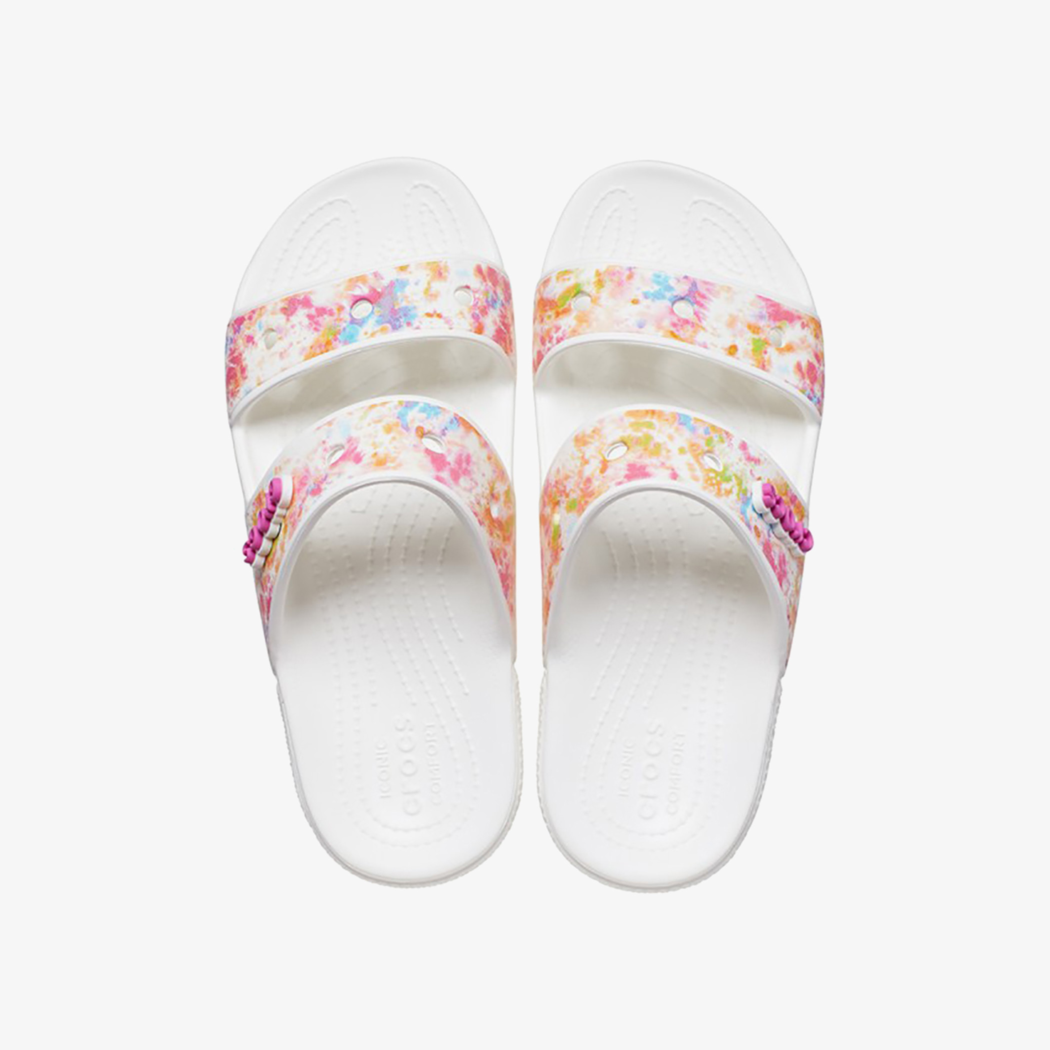 كروكس كلاسيك صنادل بيضاء مفتوحة القدم للجنسين-women-shoes-sandals-flats-image-2