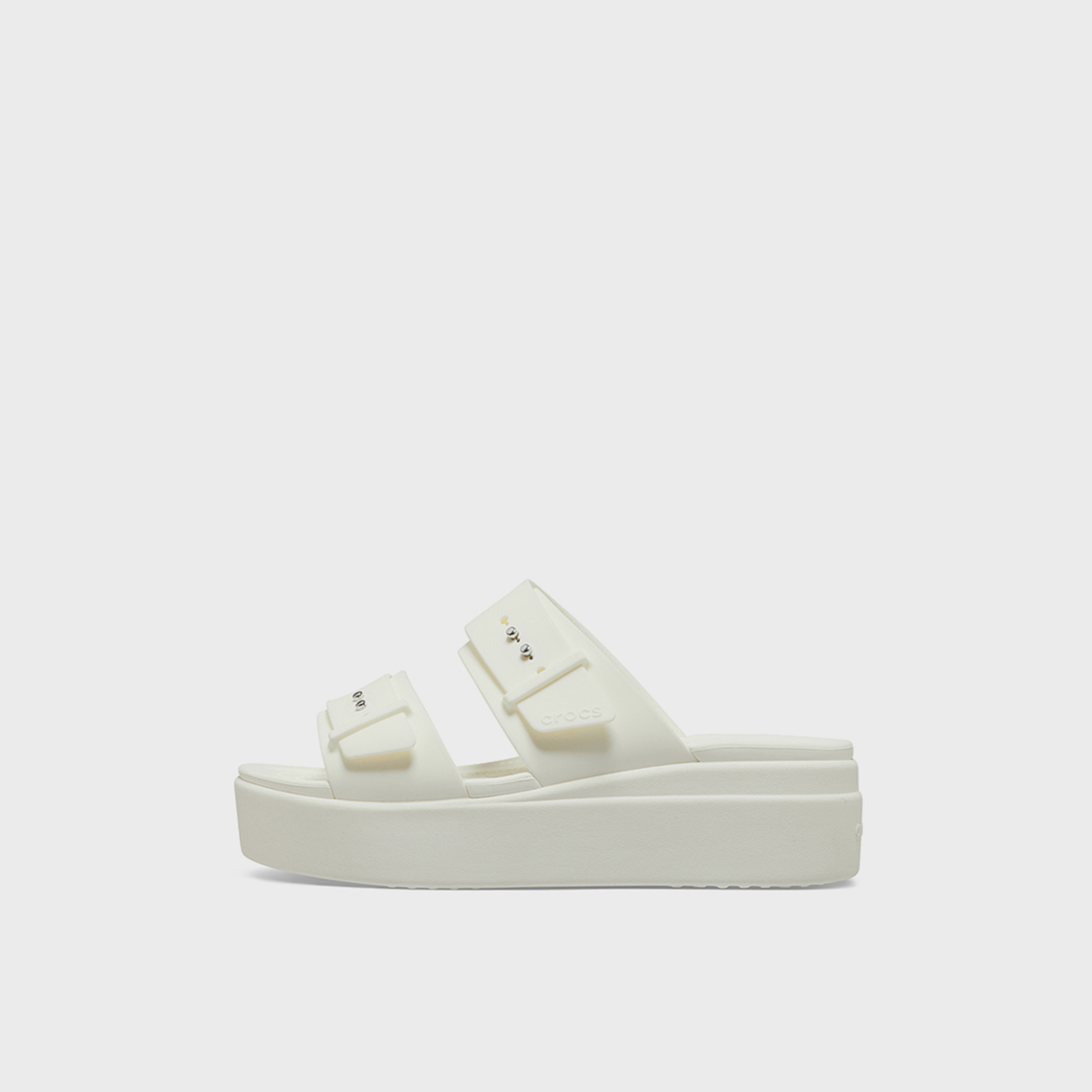 Crocs Women's Slip On Brooklyn Buckle Low Wedge Slide Sandals | 207431-0WV-women-shoes-sandals-flats-image-2