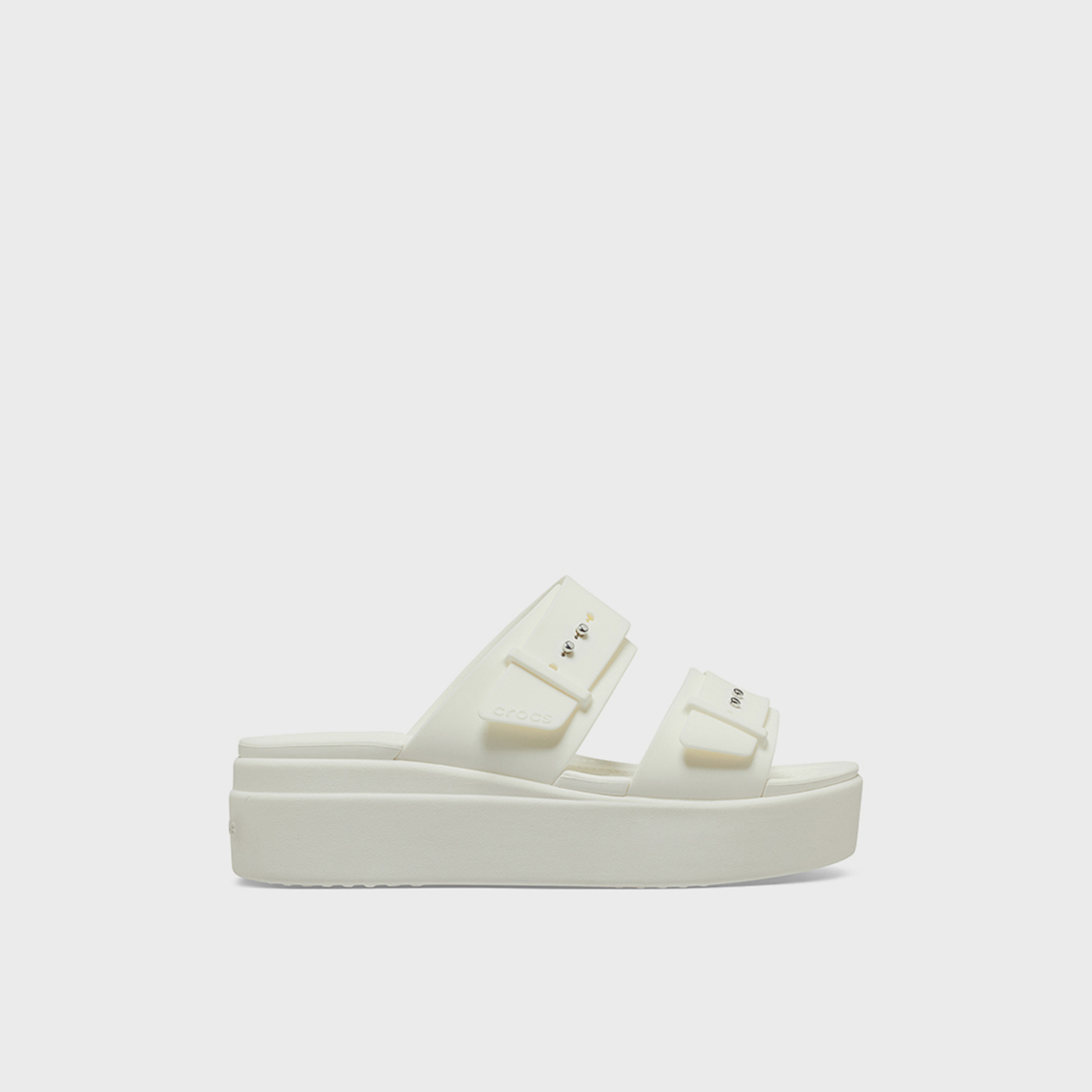 Crocs Women's Slip On Brooklyn Buckle Low Wedge Slide Sandals | 207431-0WV-women-shoes-sandals-flats-image-3