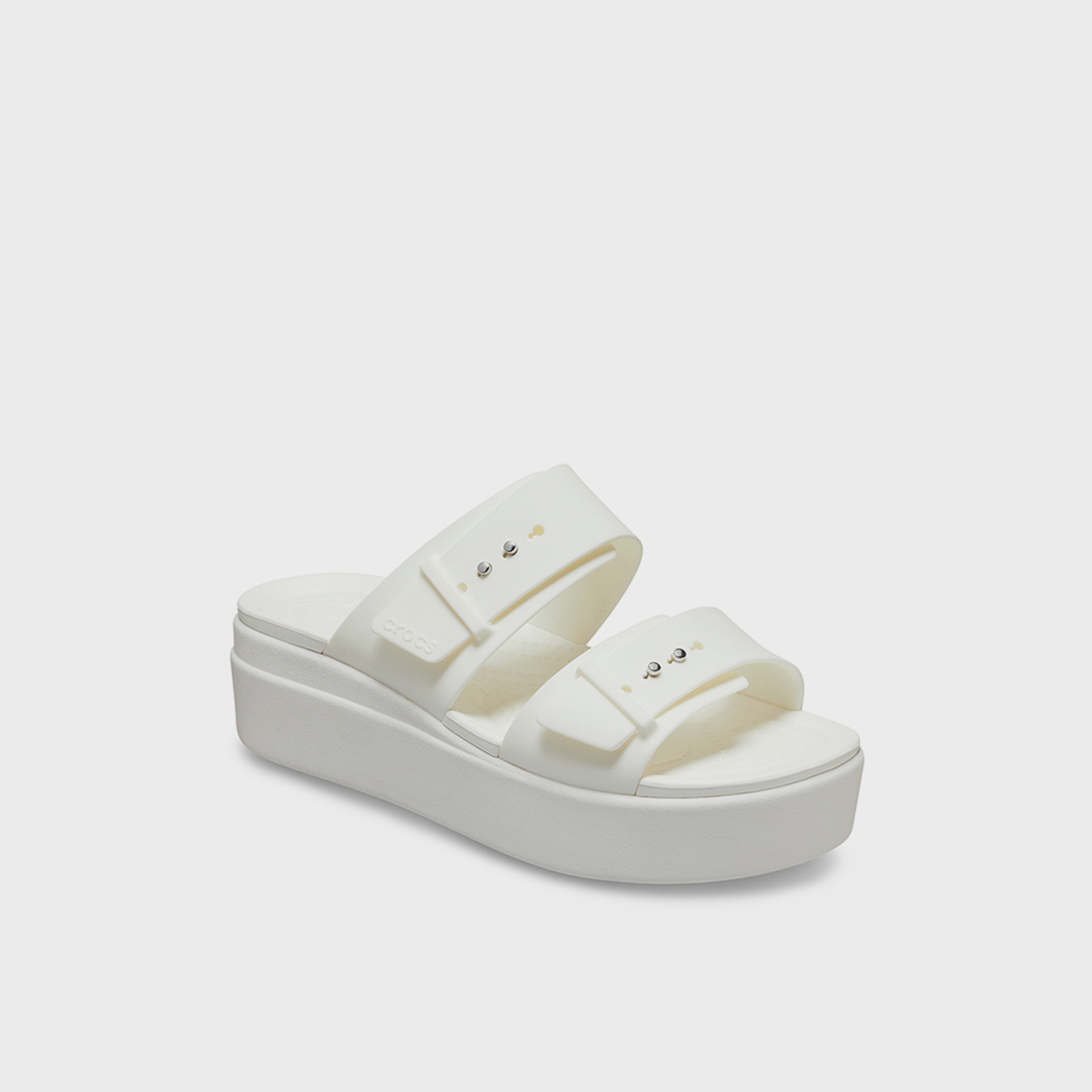 Crocs Women's Slip On Brooklyn Buckle Low Wedge Slide Sandals | 207431-0WV-women-shoes-sandals-flats-image-5