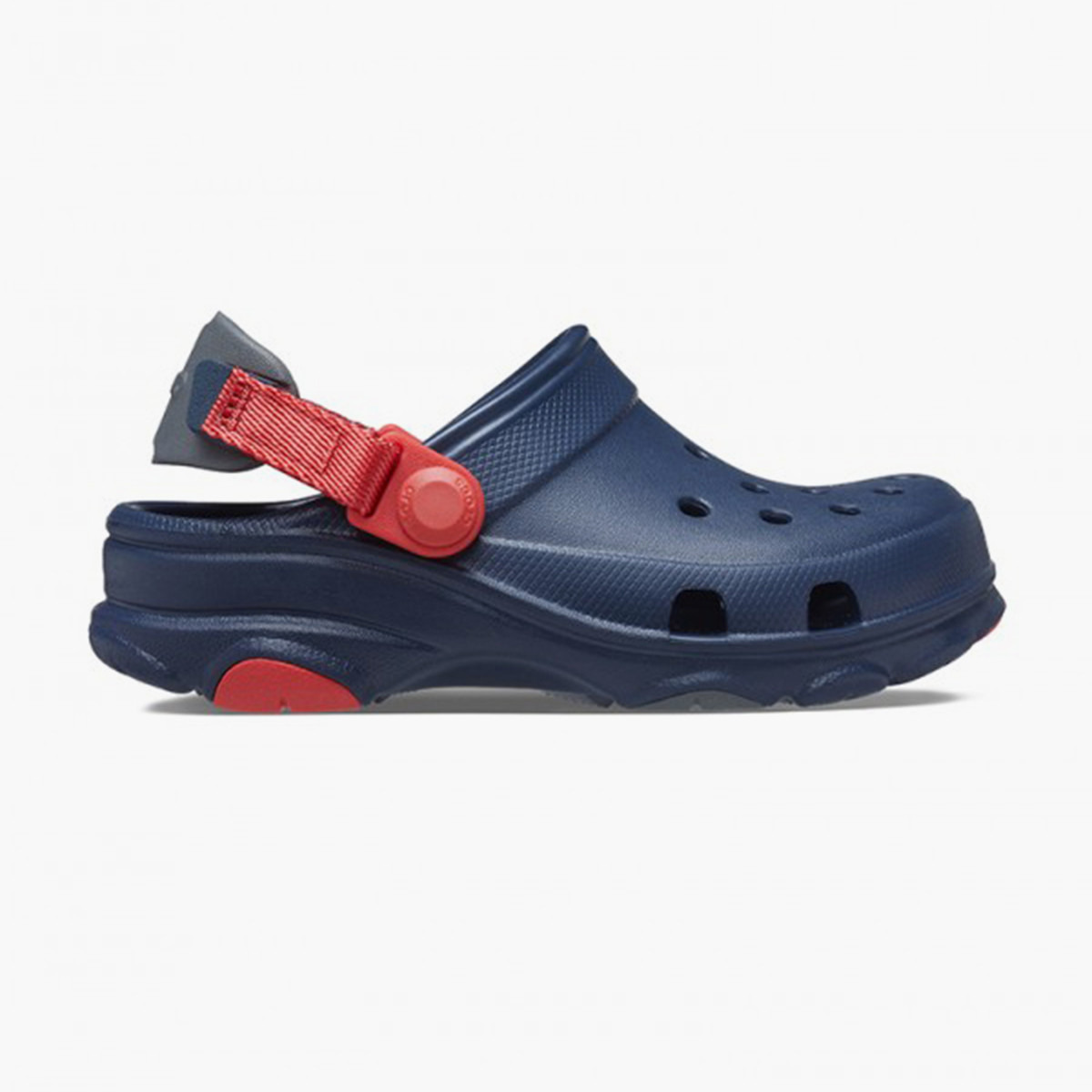 Crocs Kids Navy Blue Round Toe Cut Out Detail Classis All Terrain Clogs-girls-shoes-sandals-image-2