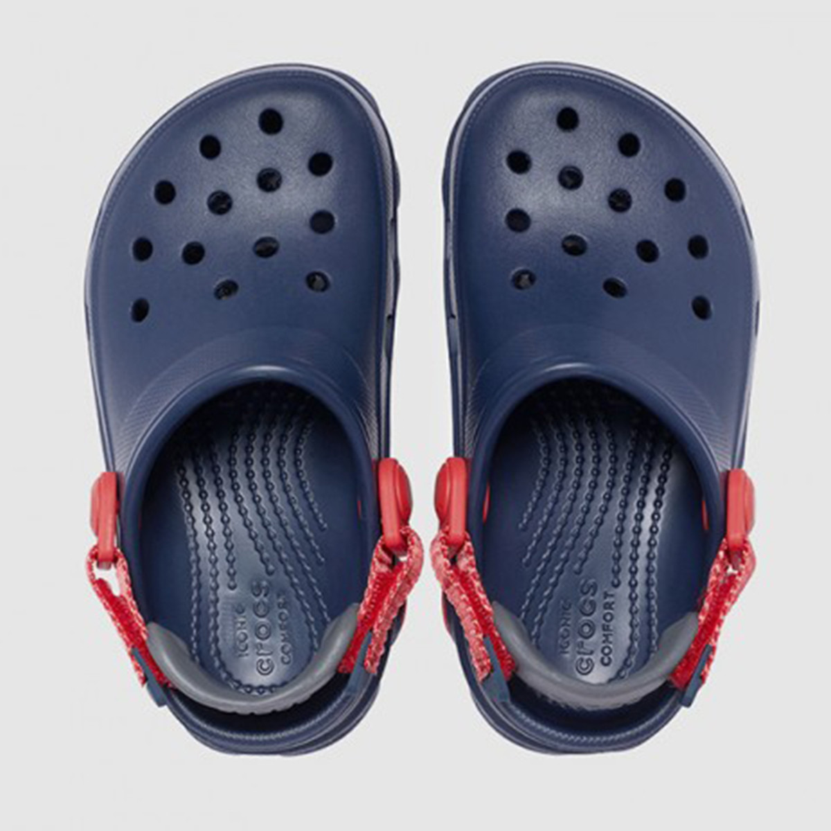 Crocs Kids Navy Blue Round Toe Cut Out Detail Classis All Terrain Clogs-girls-shoes-sandals-image-4