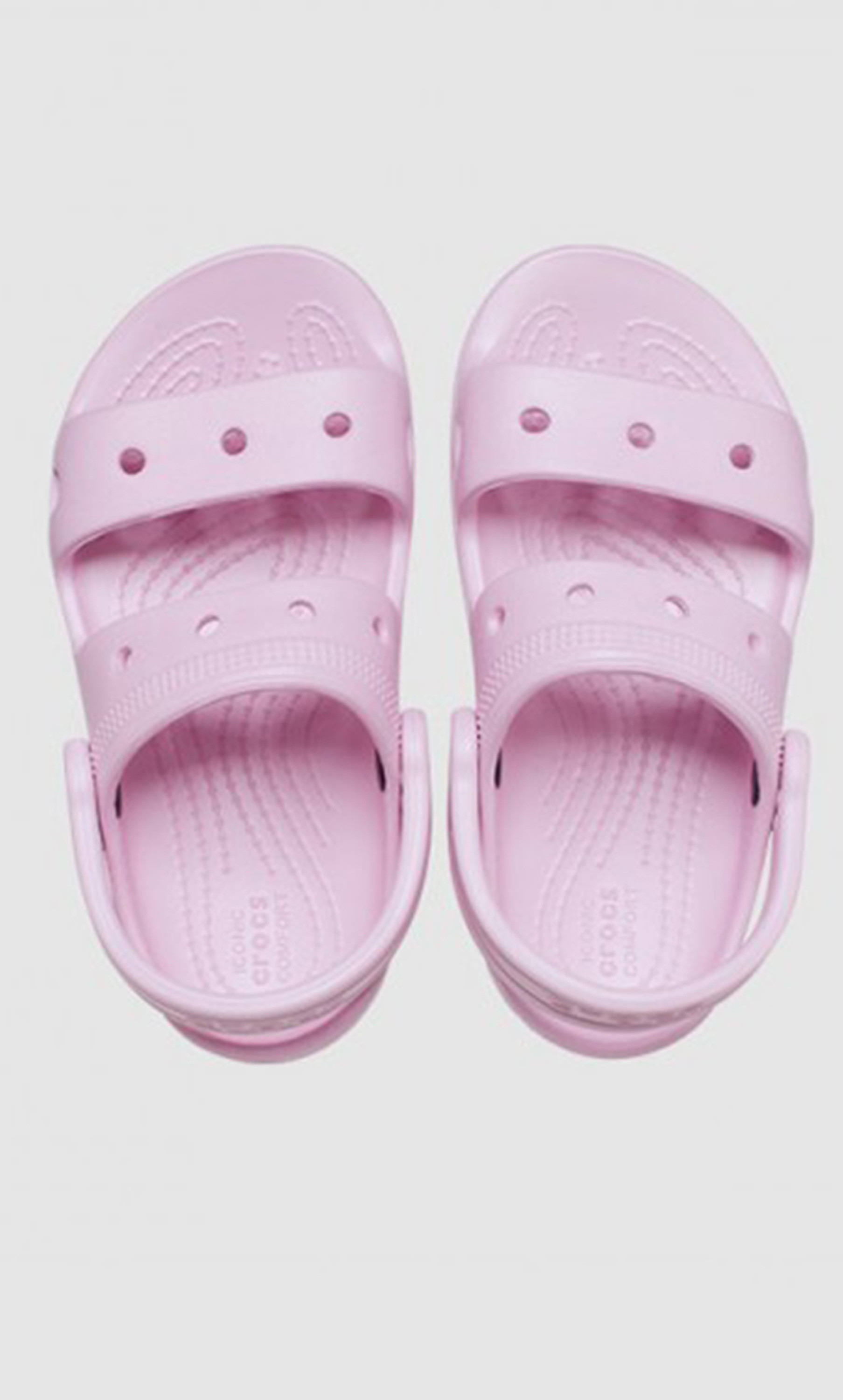 207537-6GD صندل أطفال بحزام خلفي بتفاصيل مقصوصة من كروكس-girls-shoes-sandals-image-4