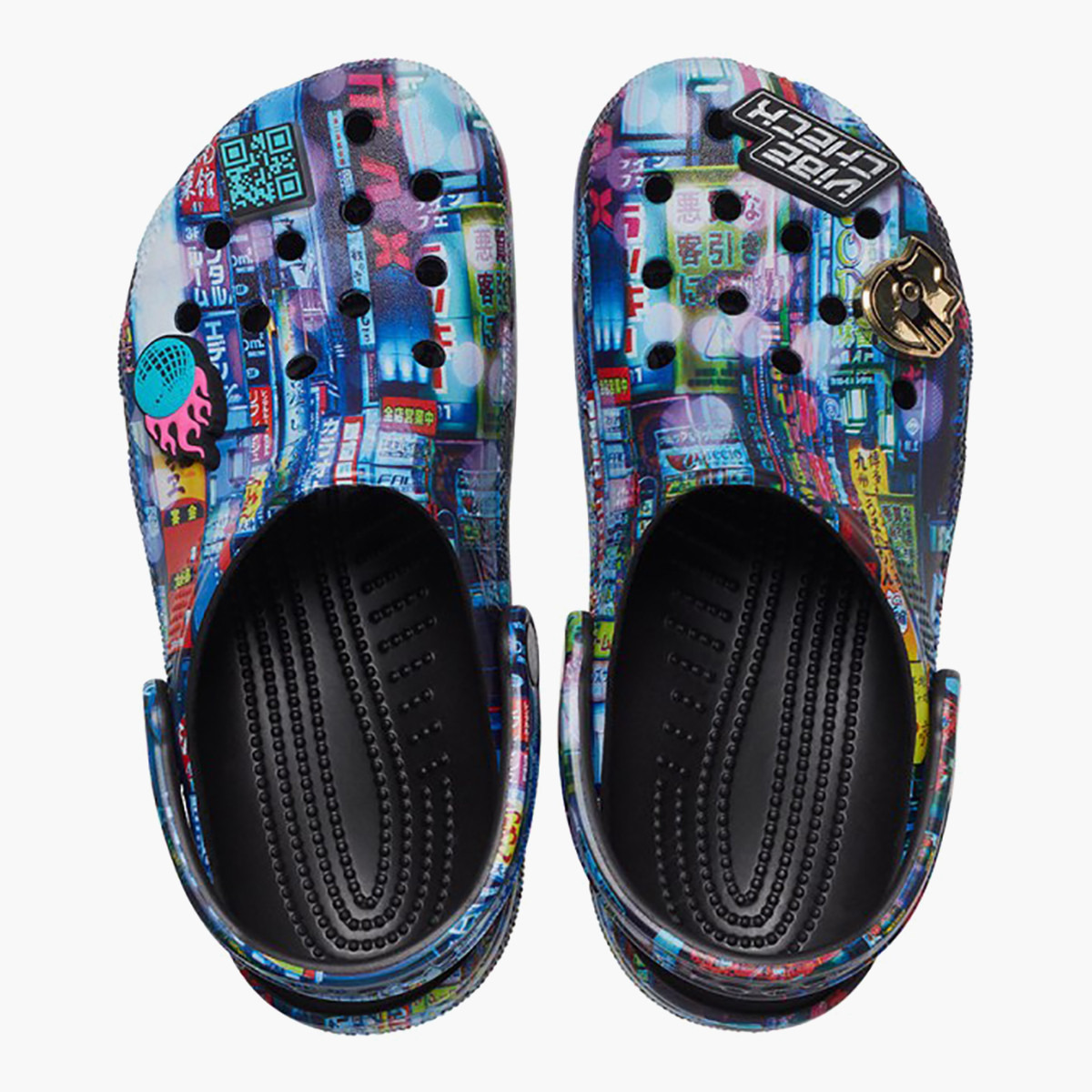 Crocs Unisex Multicolour Round Toe Printed Classic Cyber Nights Clogs-women-shoes-sandals-flats-image-2