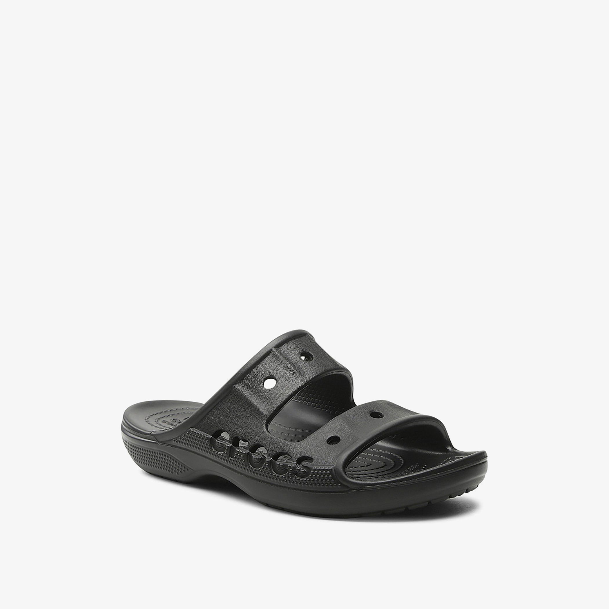 صندل سلايد من كروكس بلون أسود بايا للجنسين مع مزين بفتحات-men-shoes-sandals-image-1