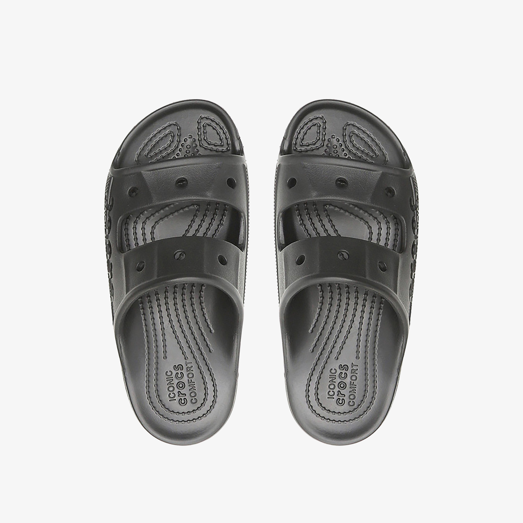 صندل سلايد من كروكس بلون أسود بايا للجنسين مع مزين بفتحات-men-shoes-sandals-image-2