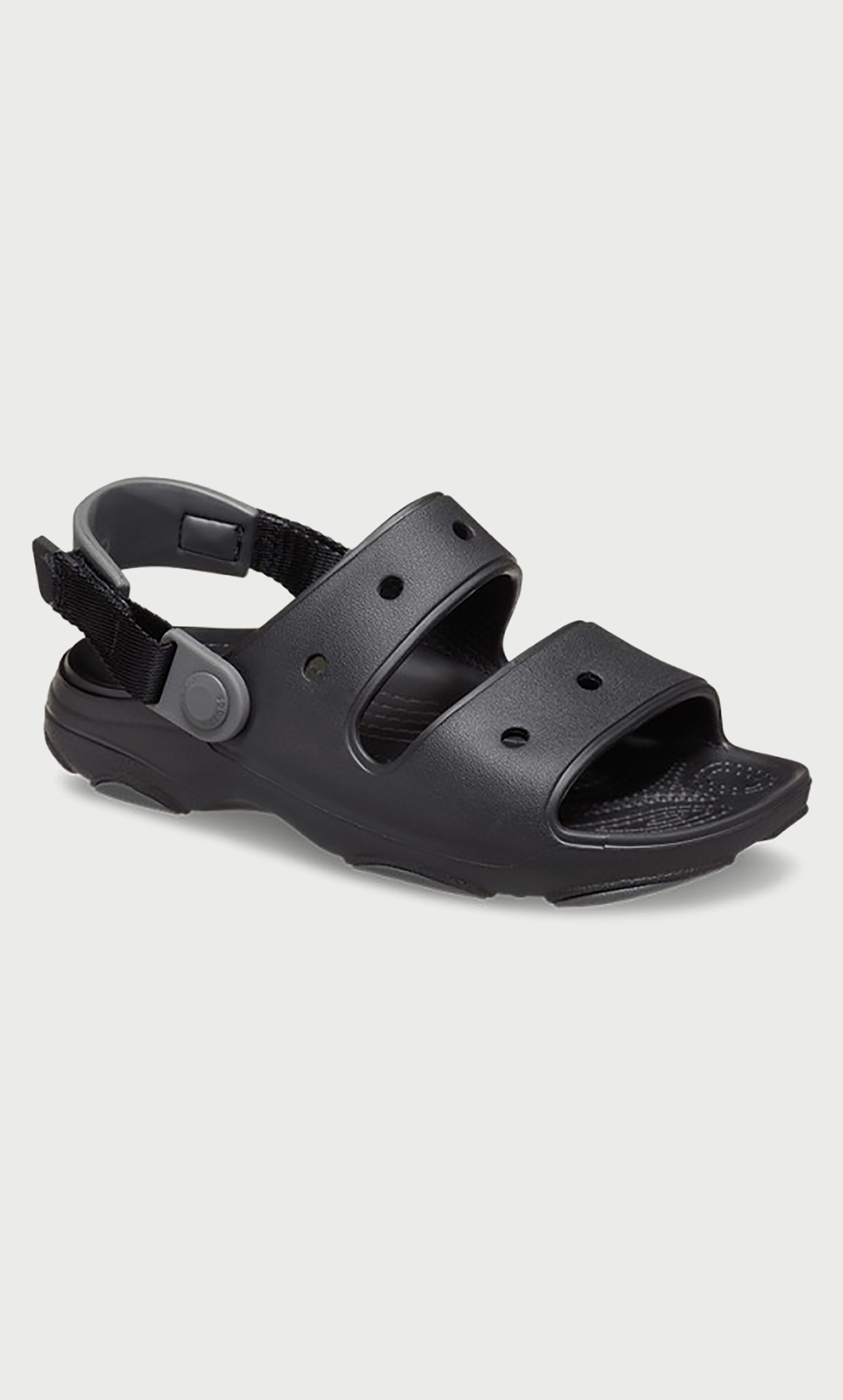 صندل كلاسيكي من كروكس للأطفال بتفاصيل مقصوصة لجميع التضاريس مع إغلاق فيلكرو-girls-shoes-sandals-image-2