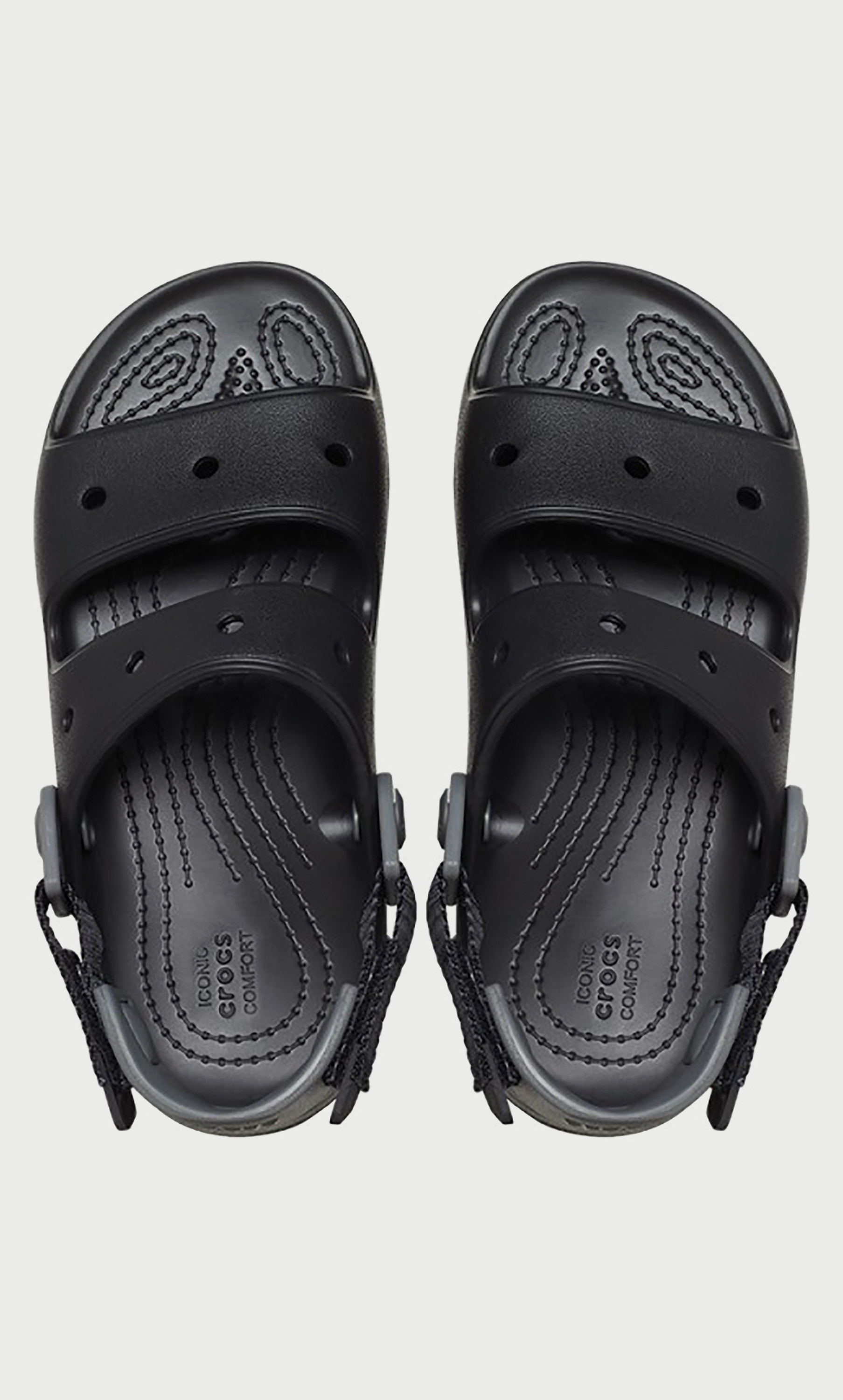 صندل كلاسيكي من كروكس للأطفال بتفاصيل مقصوصة لجميع التضاريس مع إغلاق فيلكرو-girls-shoes-sandals-image-5