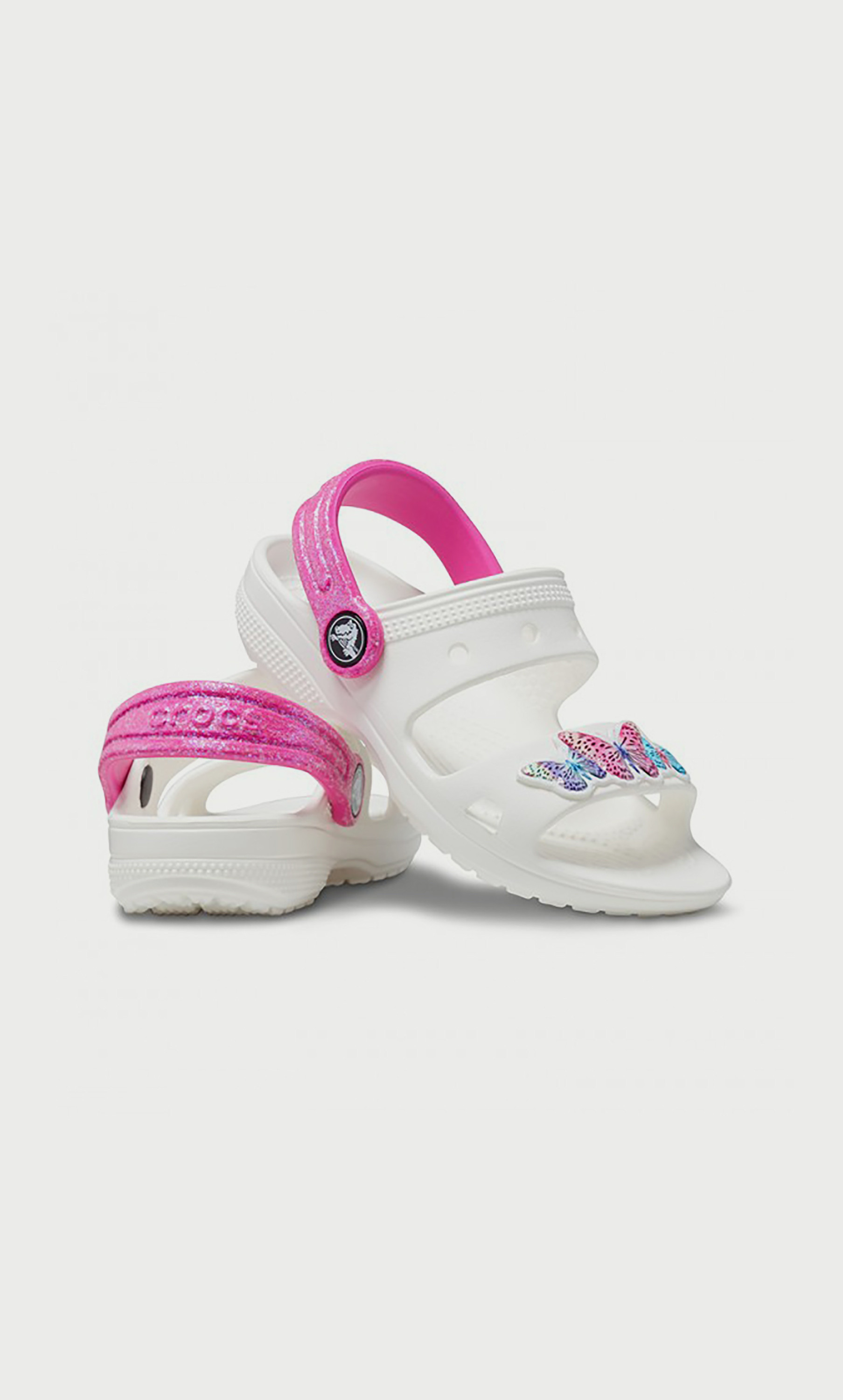 صندل كلاسيك مزين بتفاصيل الفتحة للأطفال من كروكس-girls-shoes-sandals-image-1