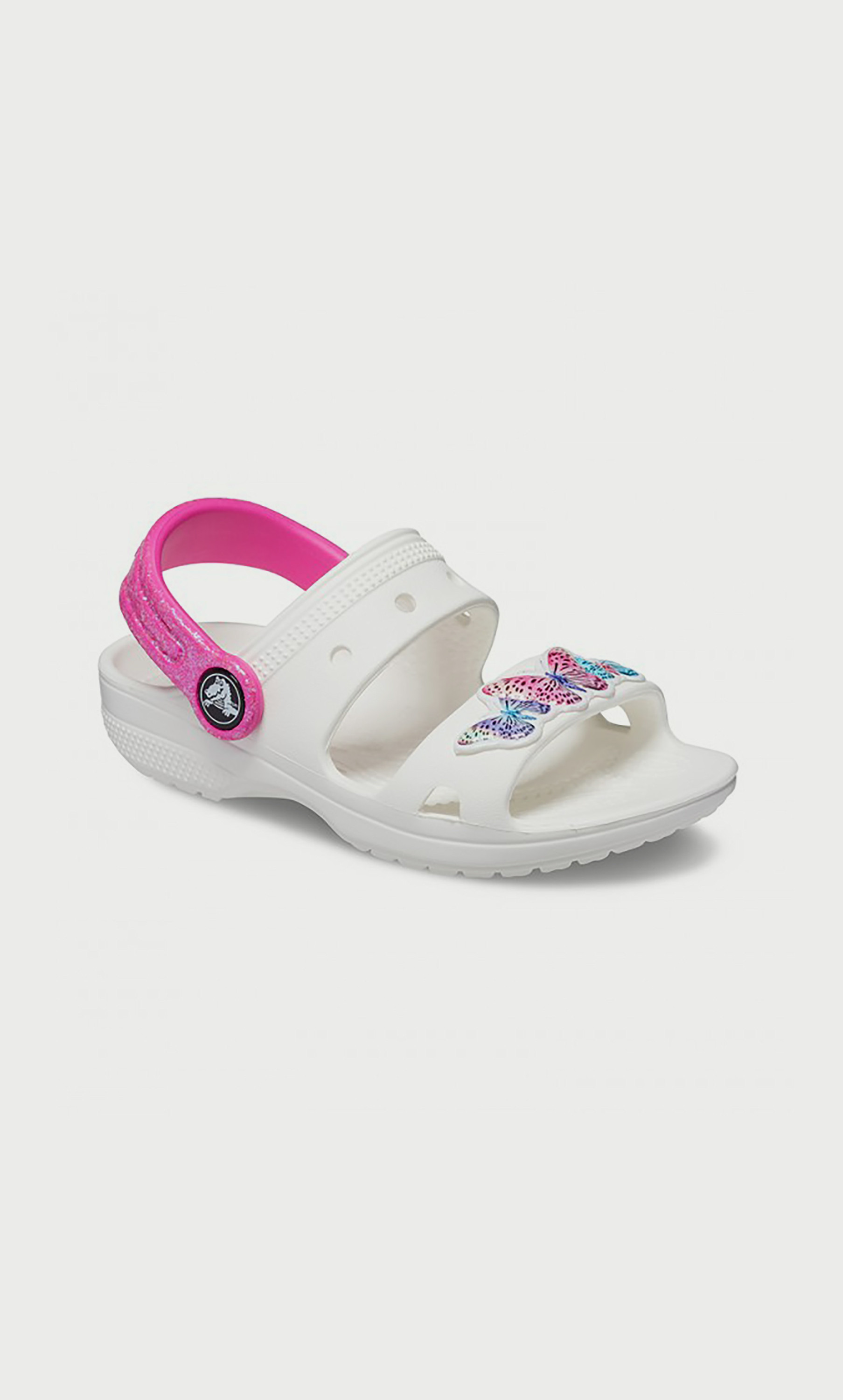 صندل كلاسيك مزين بتفاصيل الفتحة للأطفال من كروكس-girls-shoes-sandals-image-2