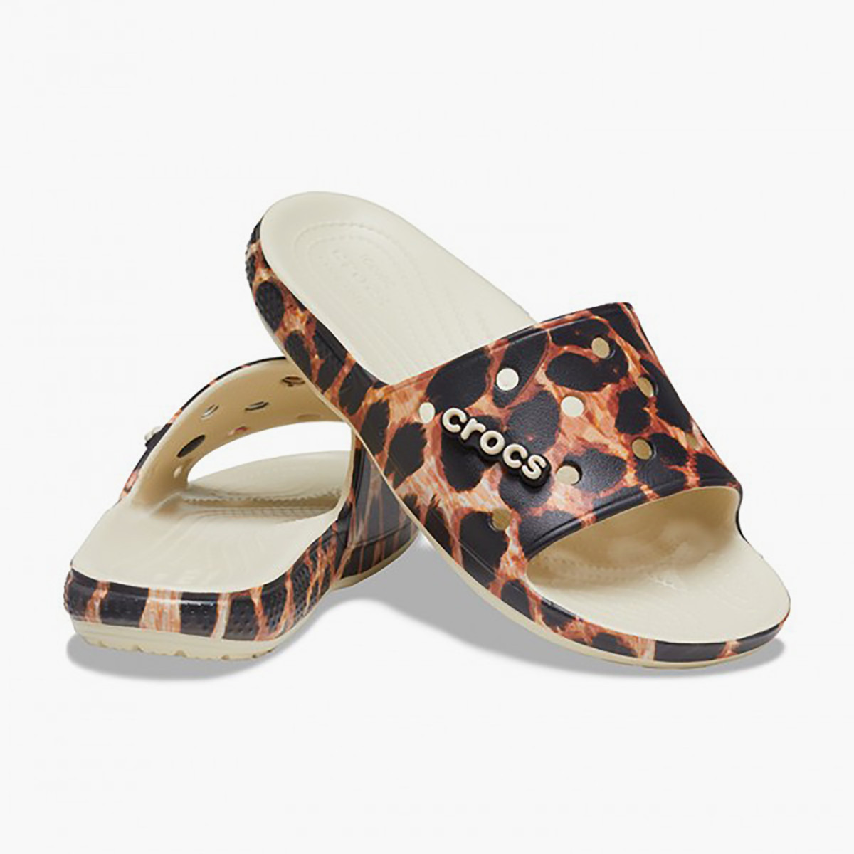 Leopard hot sale print sliders