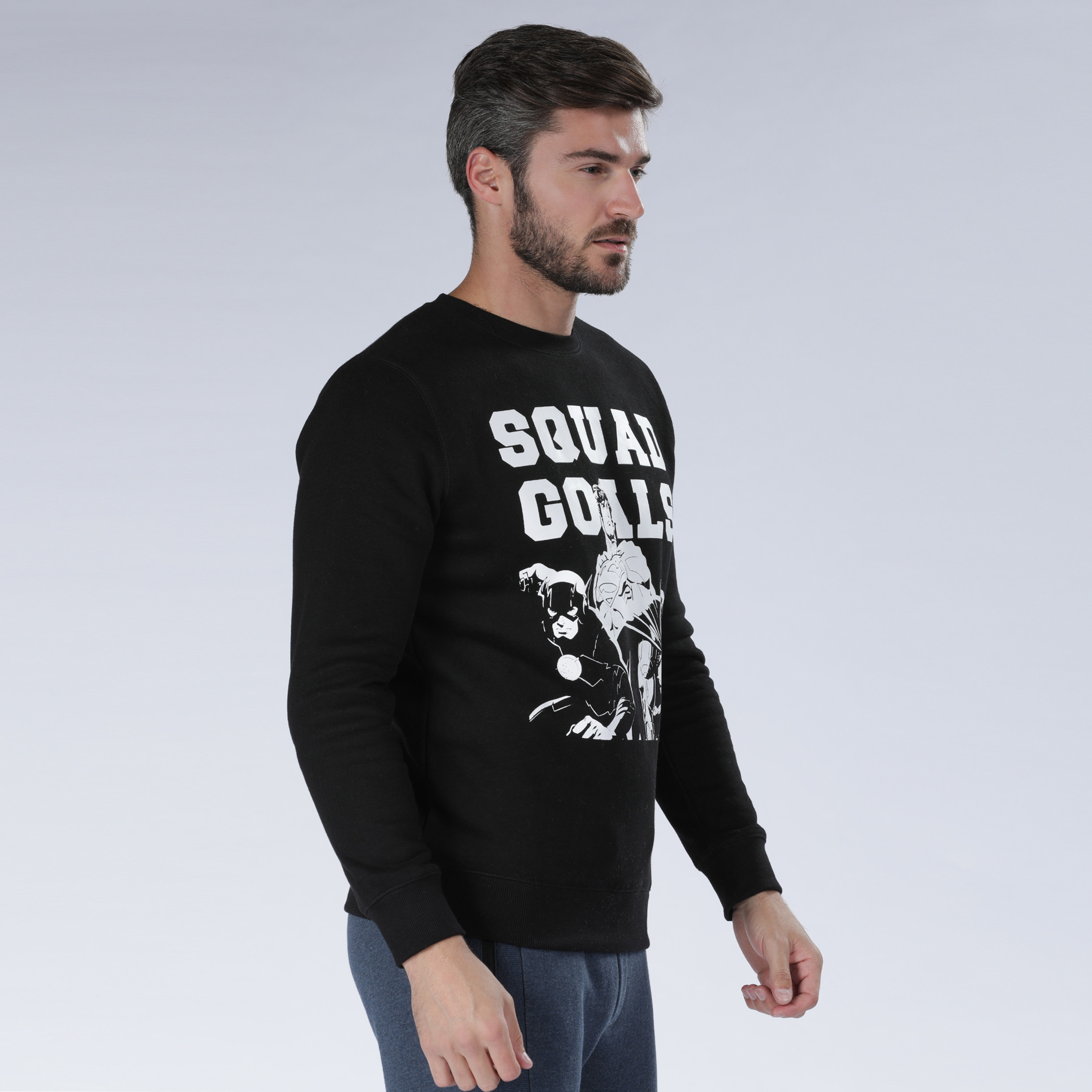 Iconic Justice League Printed Round Neck Sweatshirt with Long Sleeves-men-winterwear-hoodiesandsweatshirts-image-3