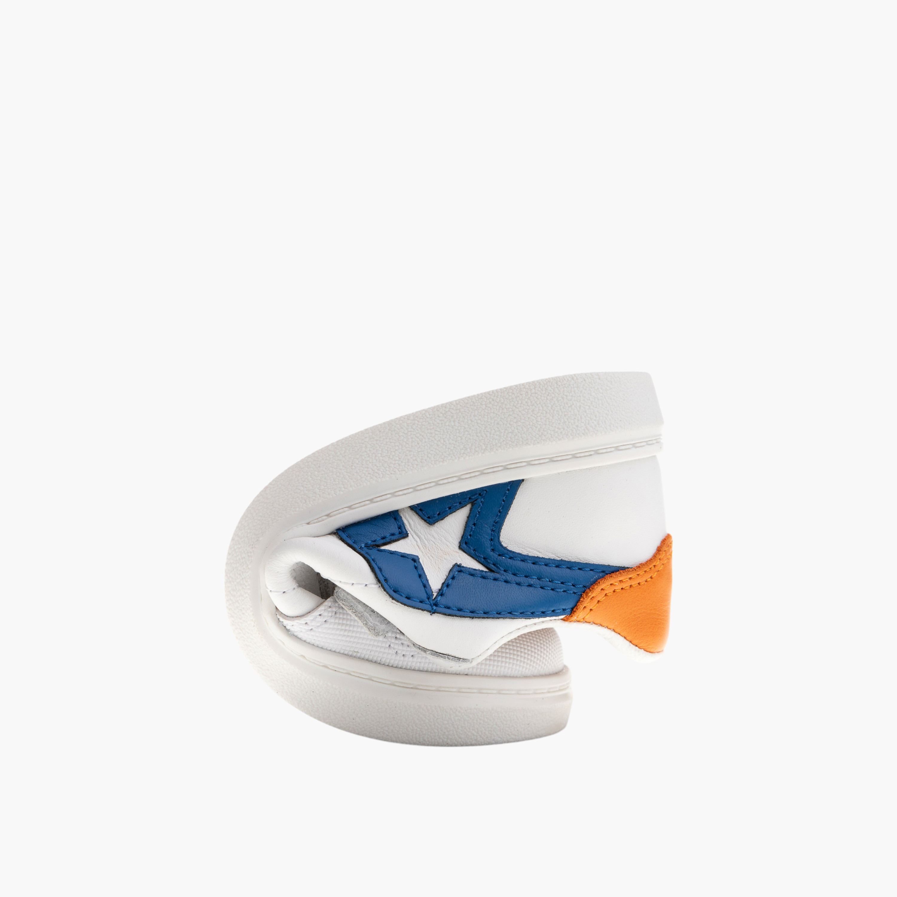 Pablosky Kids' Textured Sneakers with Hook and Loop Closure-boys-shoes-schoolshoes-image-6