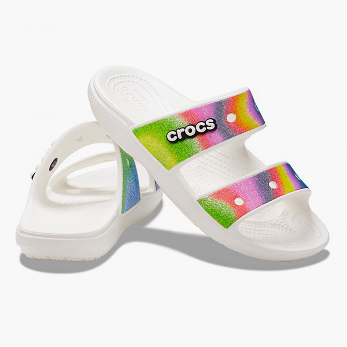 Crocband iii cheap rainbow block slide