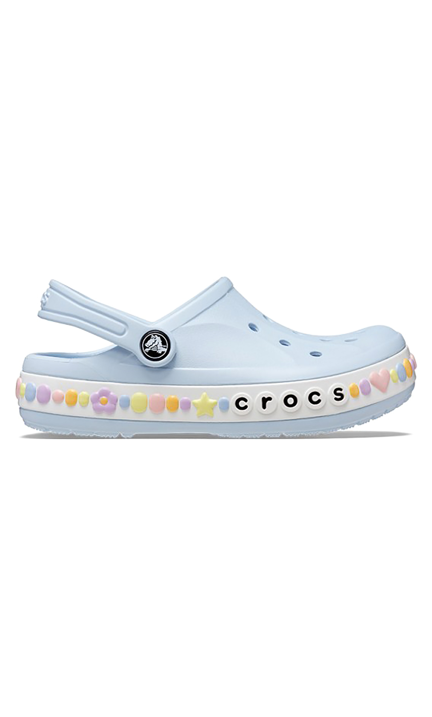 Crocs Kids Blue Cut Out Detail Clogs with Charm Band-girls-shoes-sandals-image-2