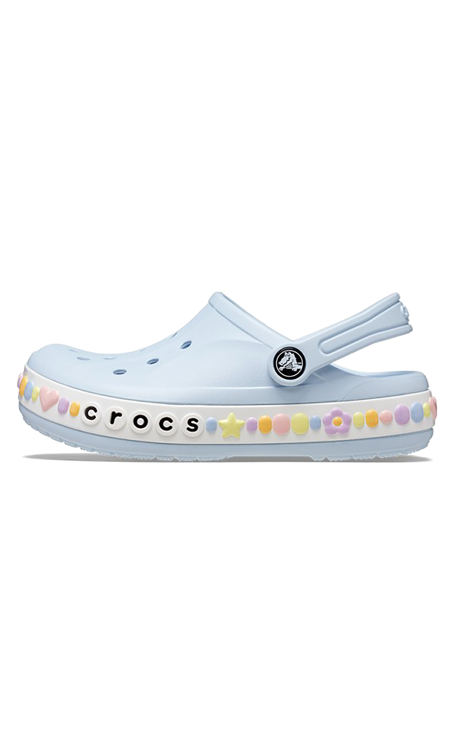 Crocs Kids Blue Cut Out Detail Clogs with Charm Band-girls-shoes-sandals-image-3