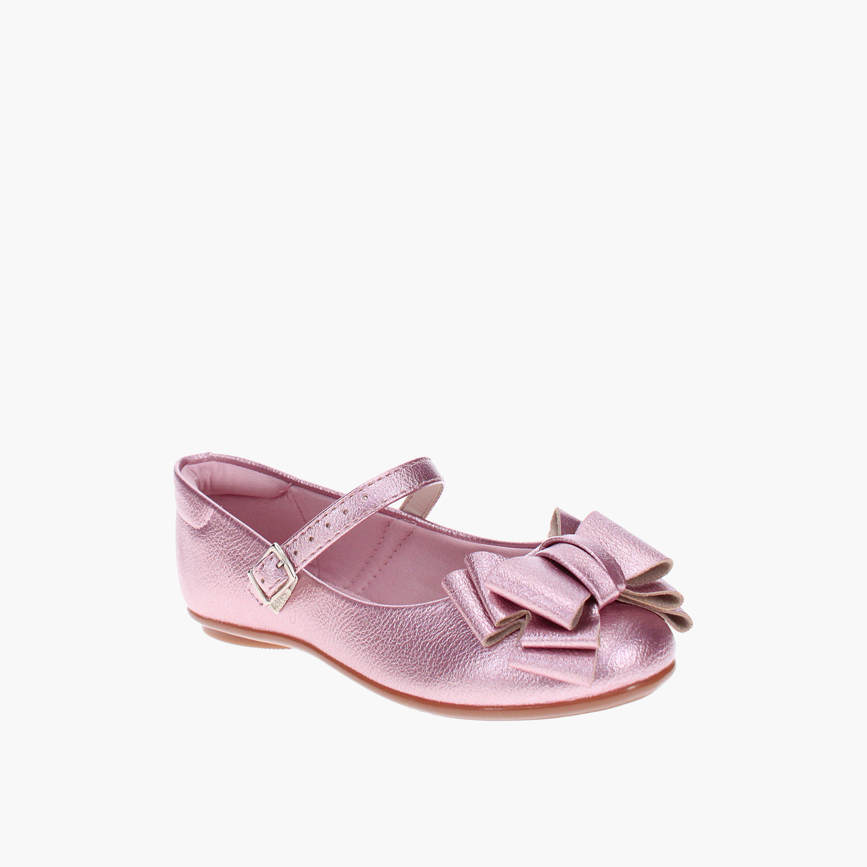 مولكينها - حذاء ماري جين شيي بحزام وإبزيم - للبنات | 2083-1122-27263-95843-girls-shoes-ballerinas-image-1