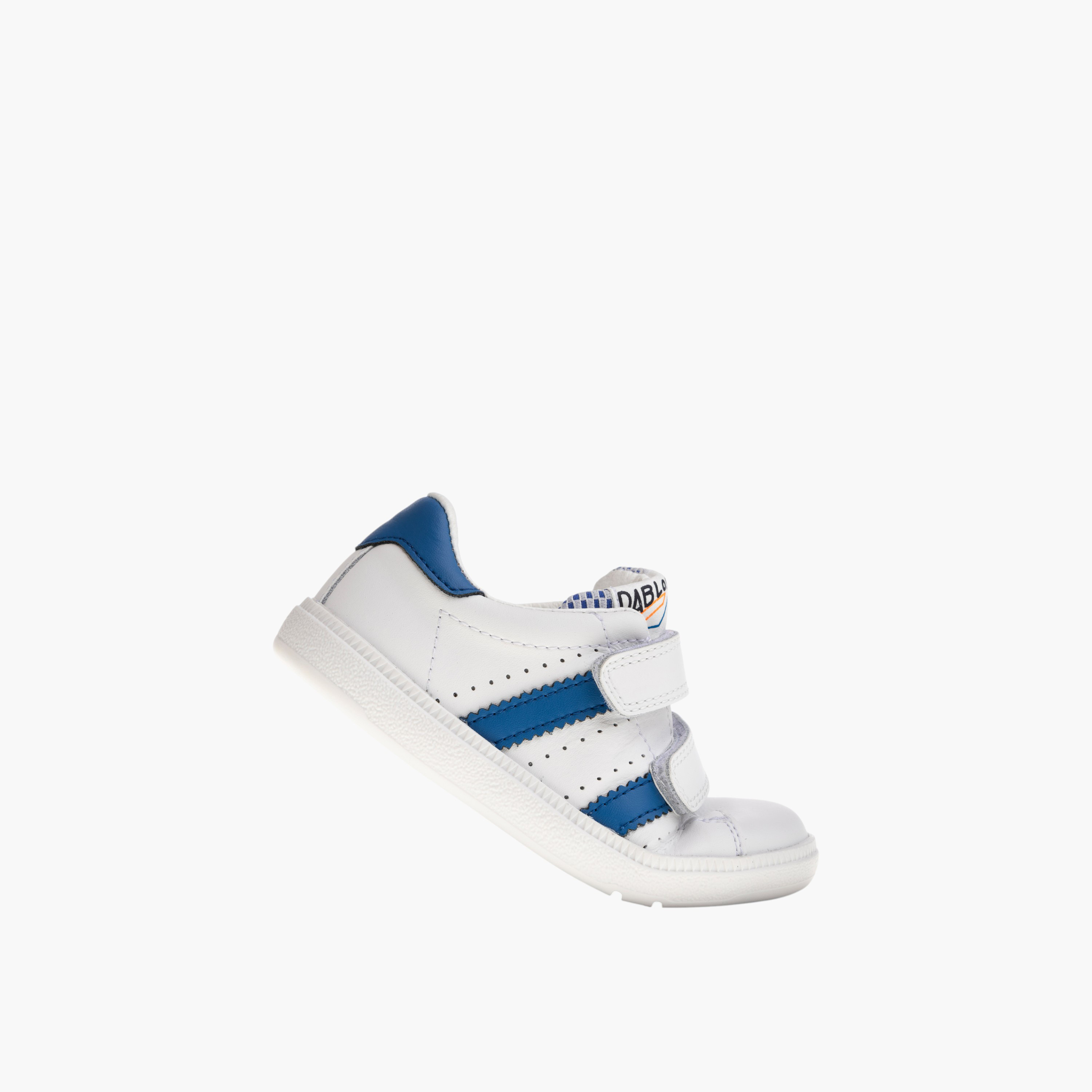 Pablosky Kids' Textured Sneakers with Hook and Loop Closure-boys-shoes-schoolshoes-image-5