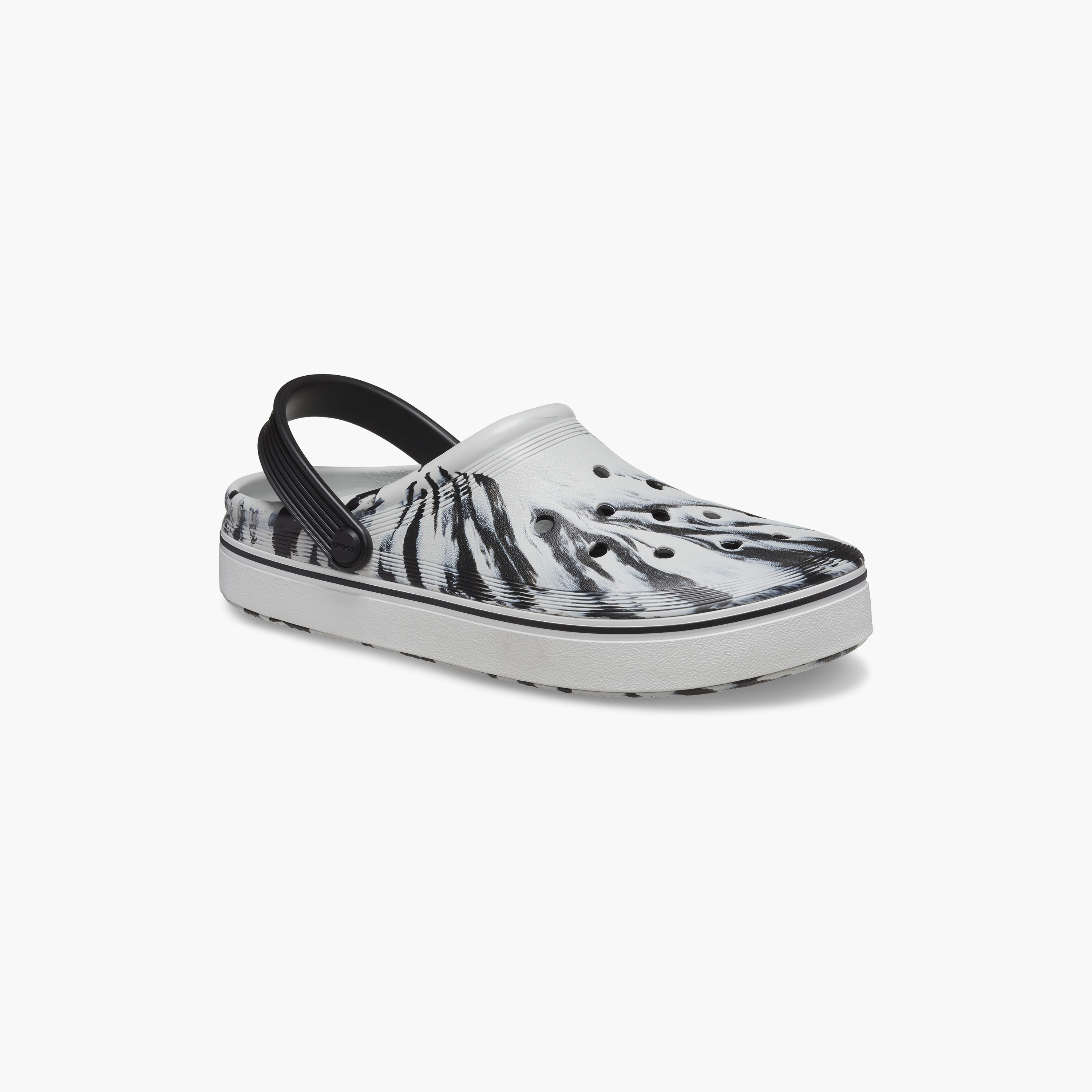  208601-066 | قباقيب ذو اوف كورت من كروكس للجنسين ذو تفاصيل مقصوصة رخامية-women-shoes-sandals-flats-image-2
