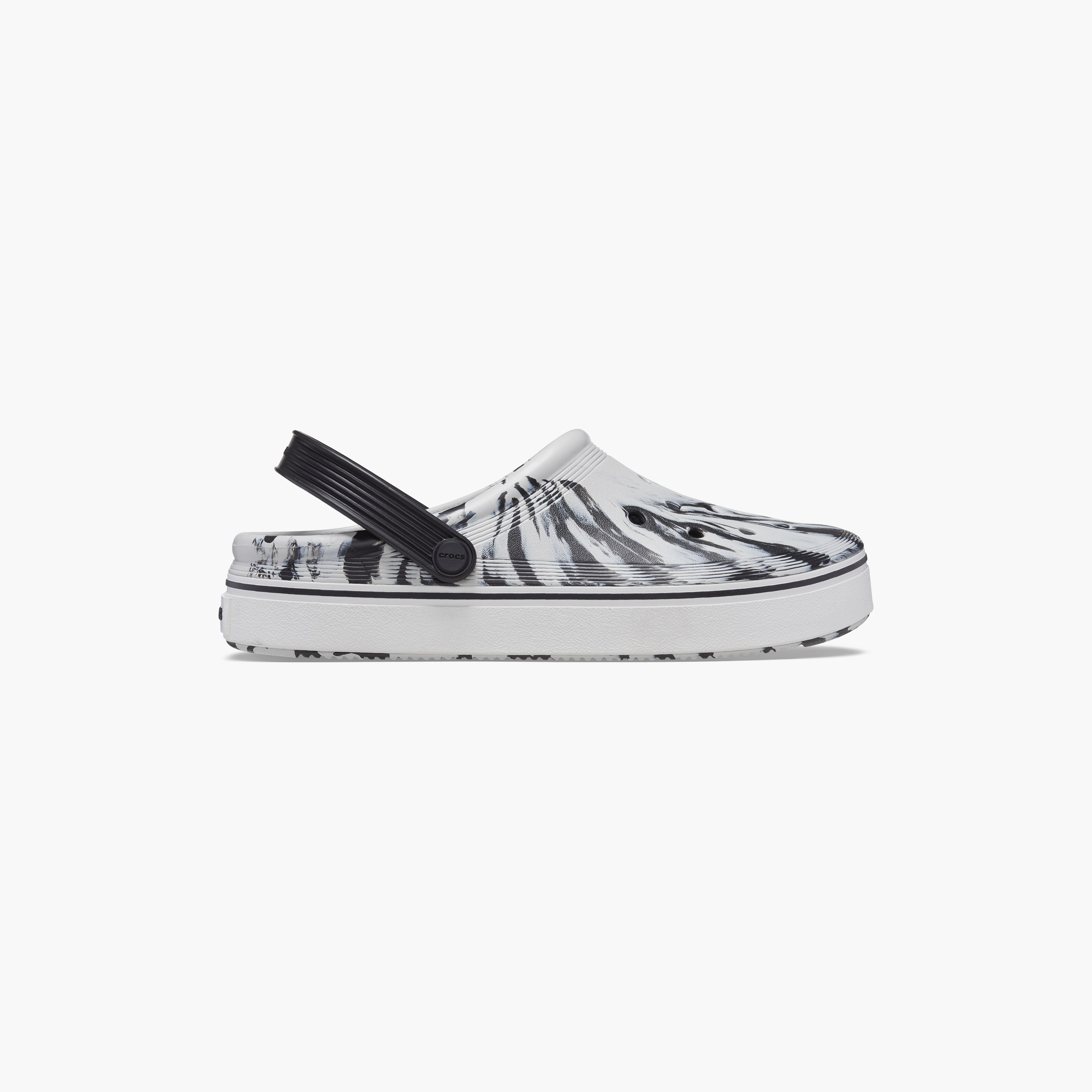  208601-066 | قباقيب ذو اوف كورت من كروكس للجنسين ذو تفاصيل مقصوصة رخامية-women-shoes-sandals-flats-image-3
