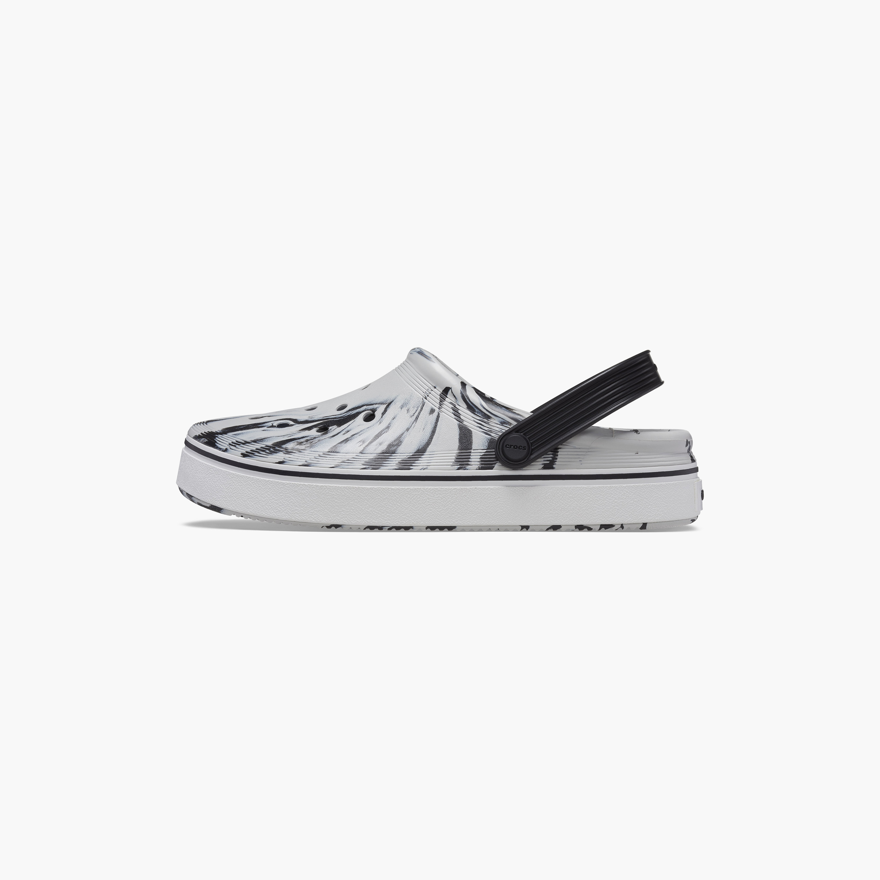  208601-066 | قباقيب ذو اوف كورت من كروكس للجنسين ذو تفاصيل مقصوصة رخامية-women-shoes-sandals-flats-image-4