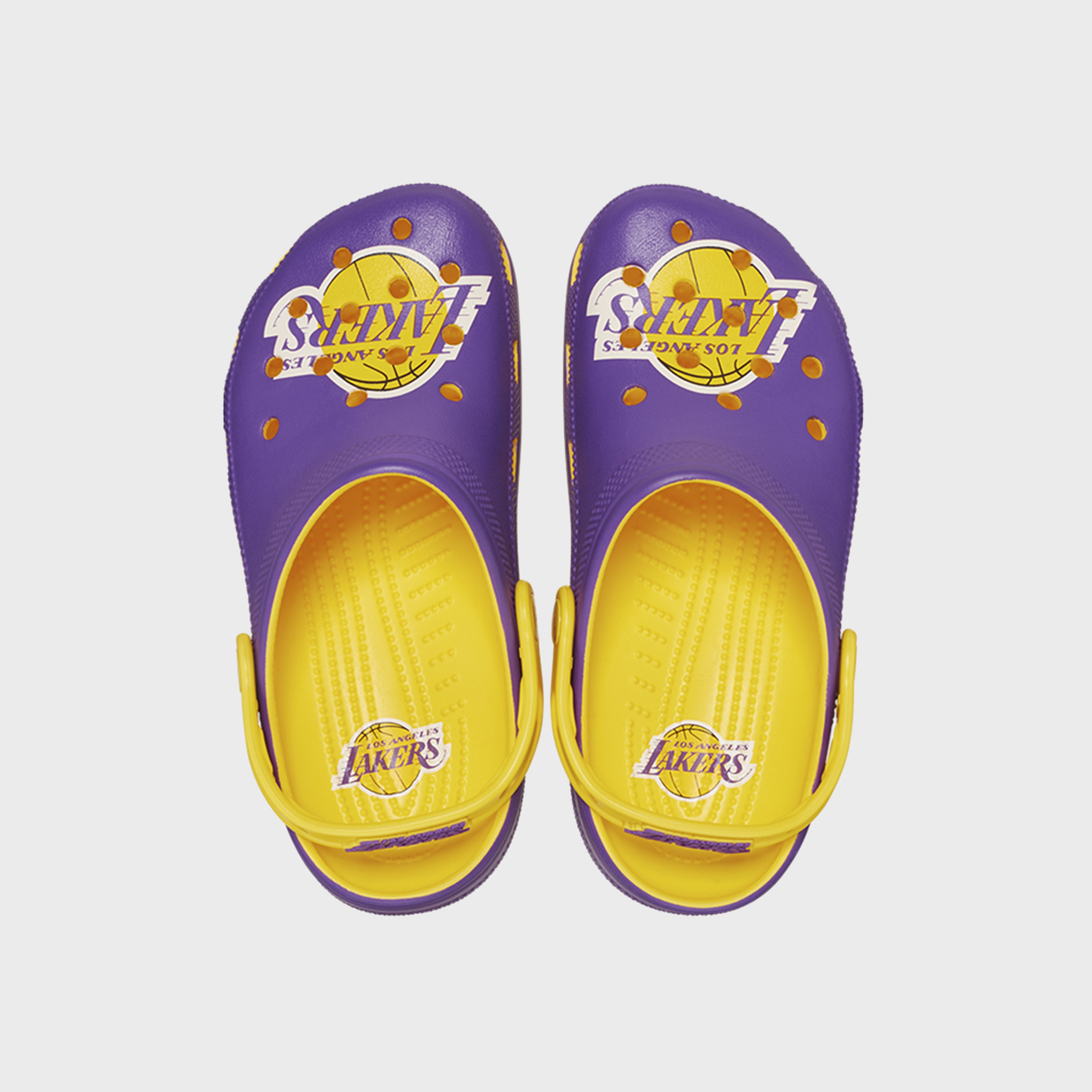 Crocs Unisex Slip On NBA Los Angeles Lakers Classic Clogs | 208650-75Y-women-shoes-sandals-flats-image-2