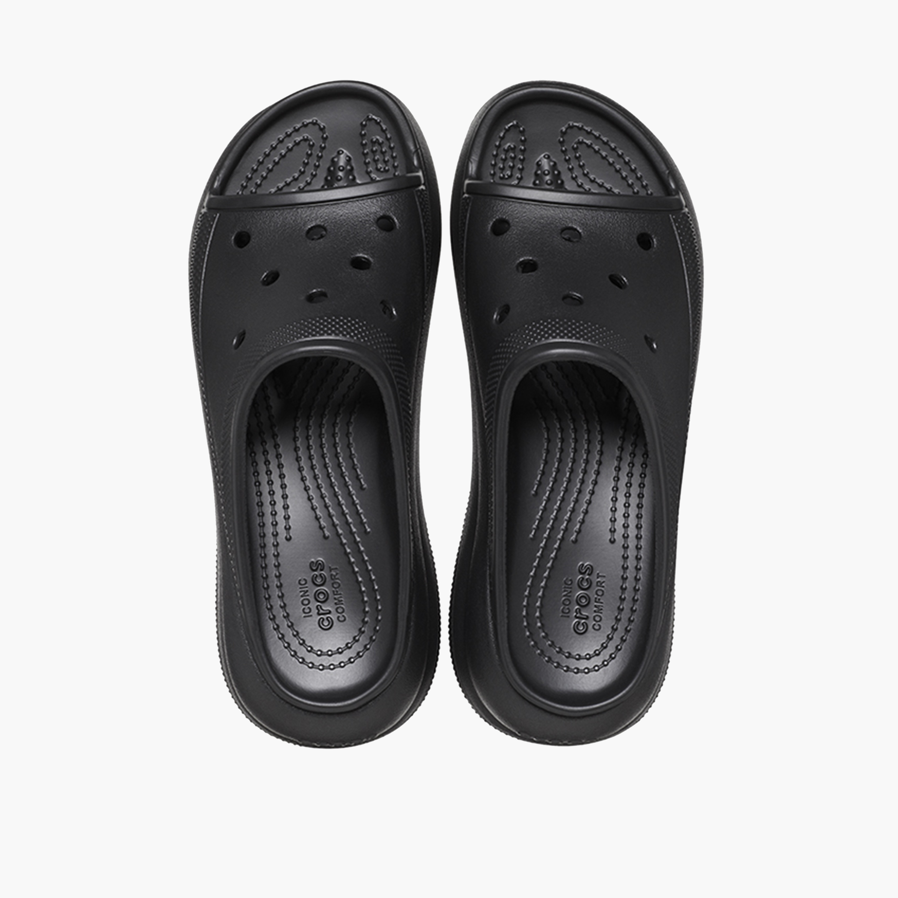 Crocs Unisex Slip On Crush Slide Clogs | 208731-001-women-shoes-sandals-flats-image-2