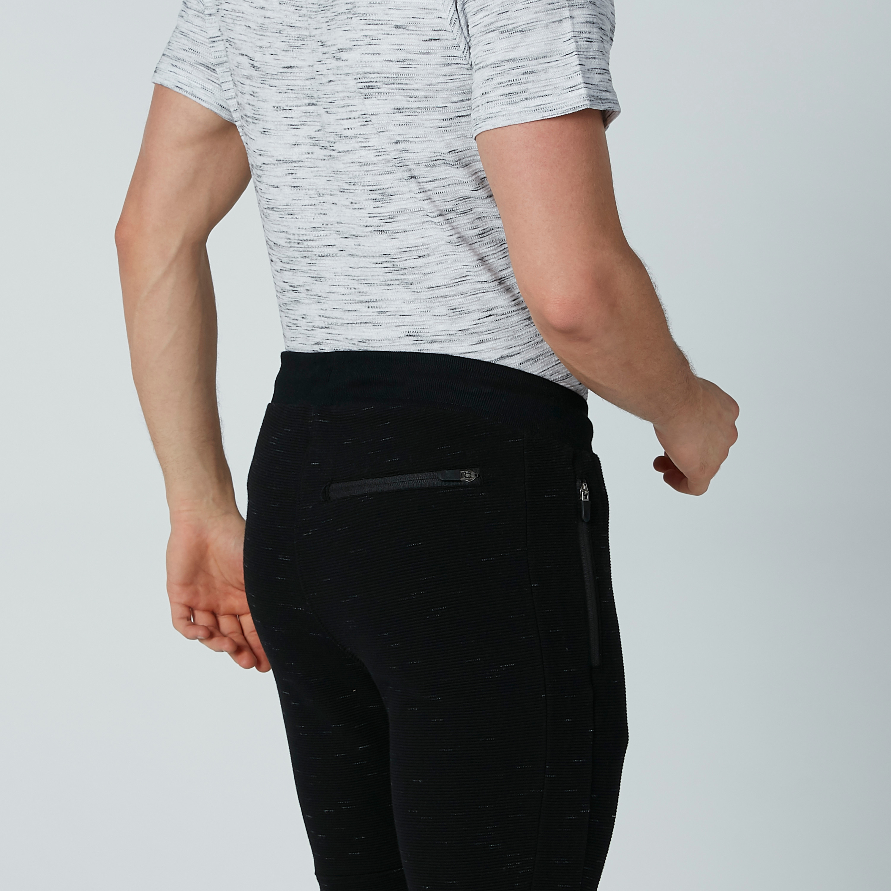 بنطال رياضي بأساور مطّاطية ورباط إغلاق من آيكونيك-men-clothing-bottoms-joggers-image-2