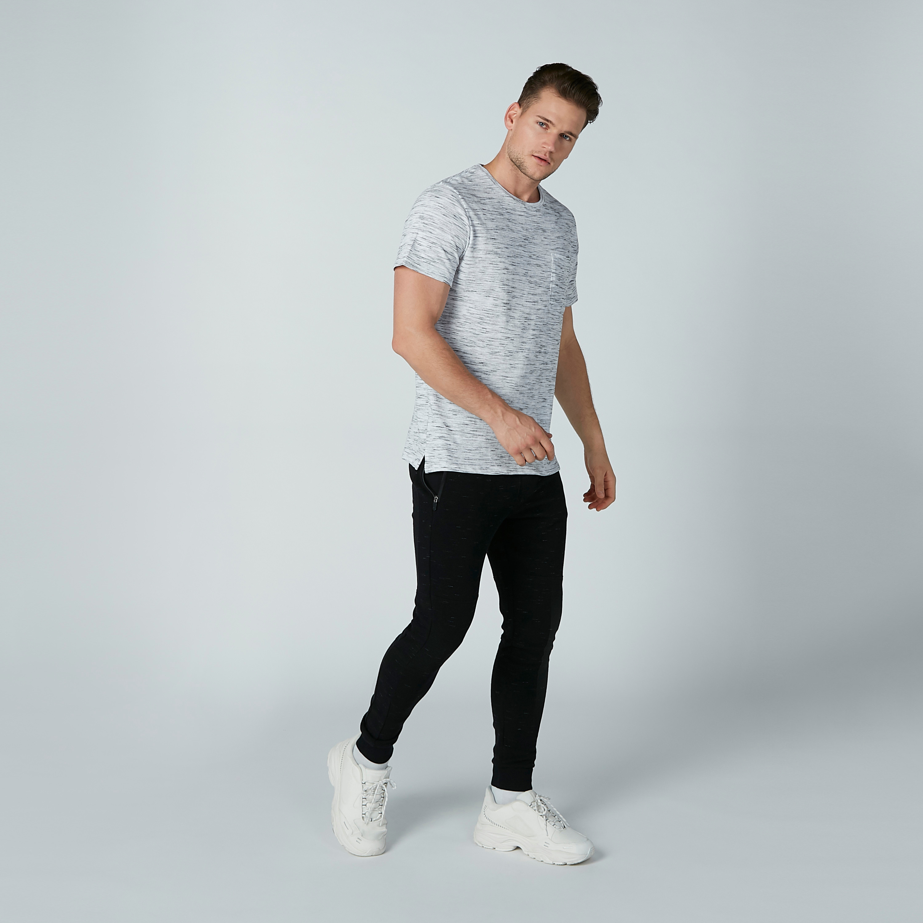 بنطال رياضي بأساور مطّاطية ورباط إغلاق من آيكونيك-men-clothing-bottoms-joggers-image-3