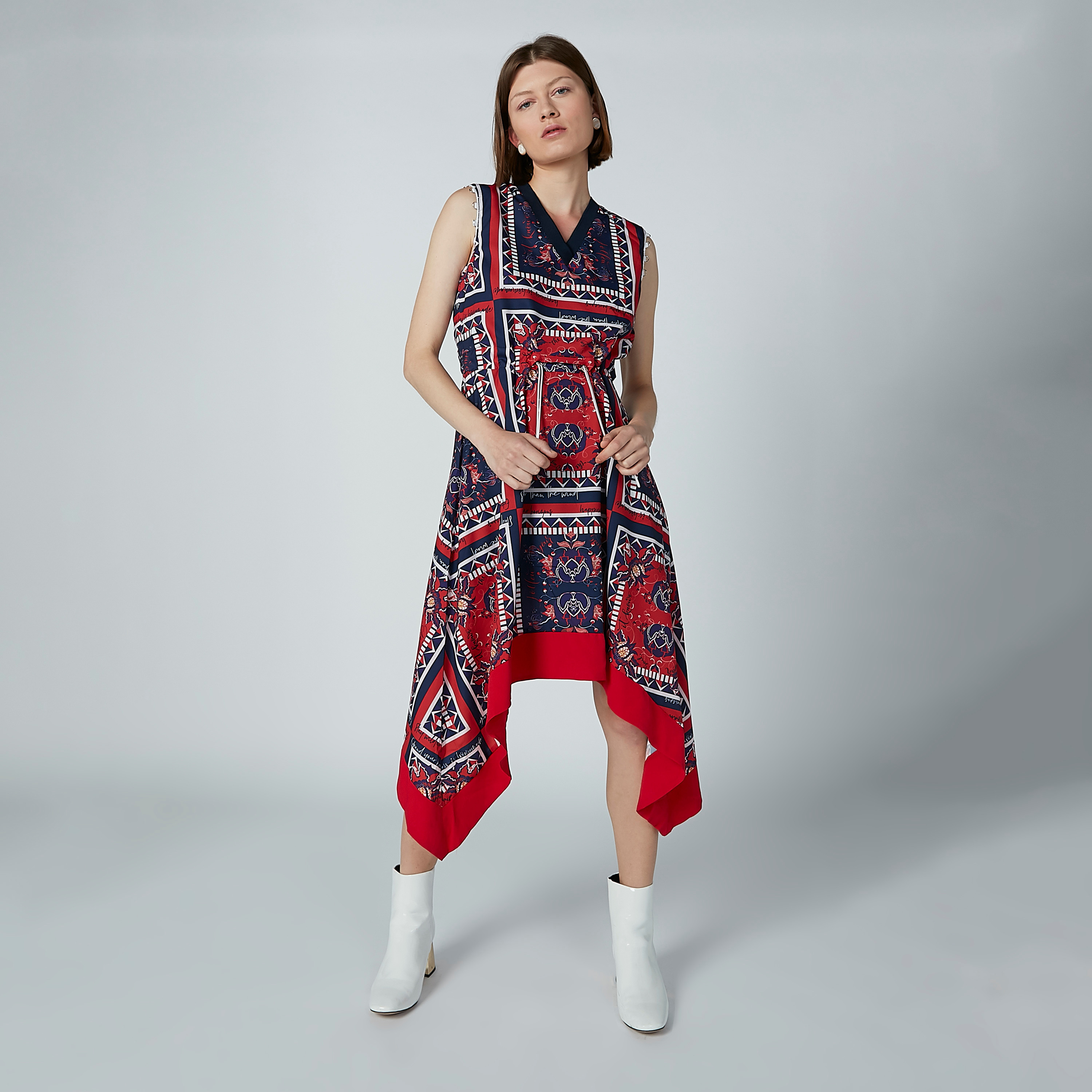 Iconic Printed Midi Dress with Asymmetric Hem-women-clothing-dresses-image-1