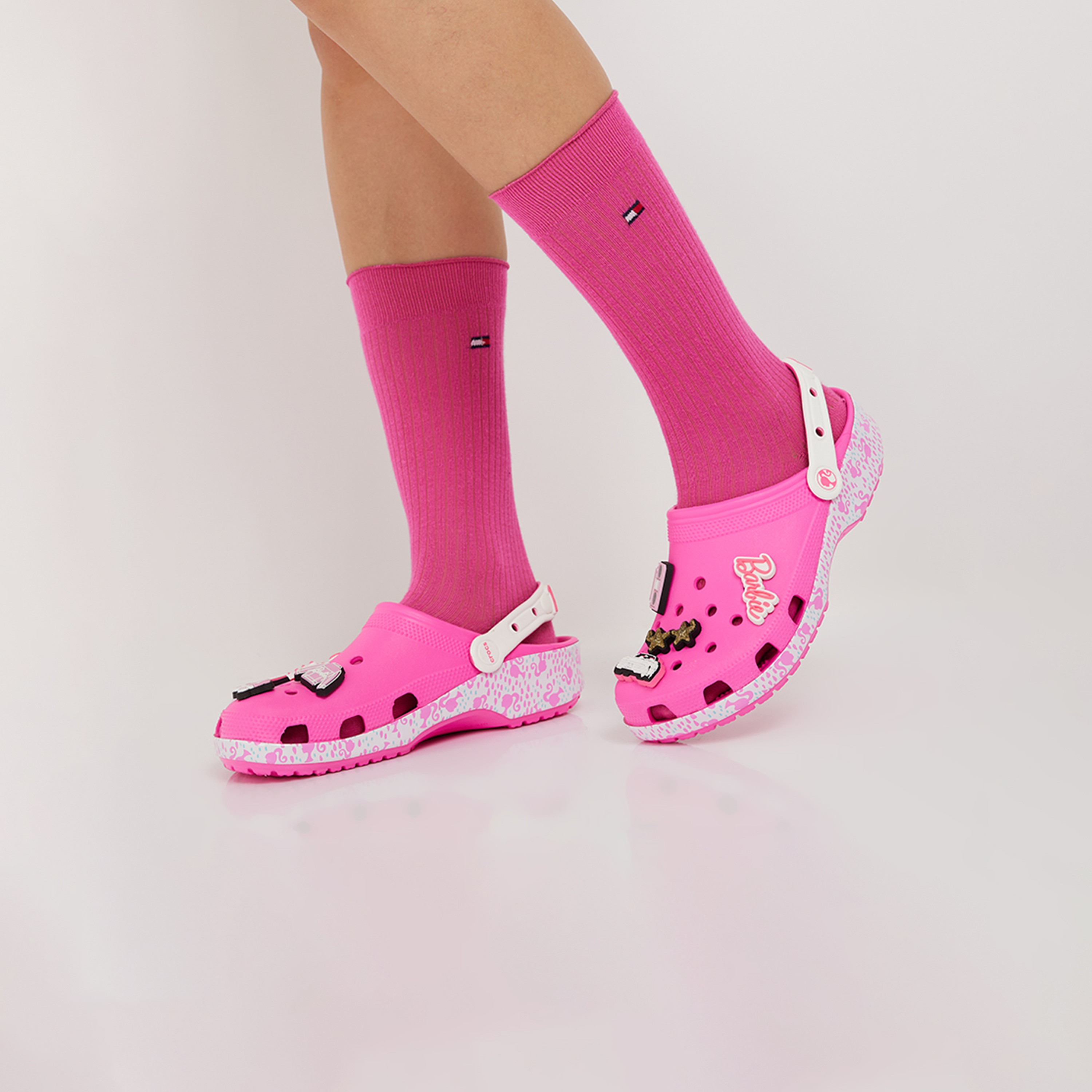 Crocs Women's Slip On Barbie Classic Clogs | 208817-6QQ-women-shoes-flipflopsandslides-image-7