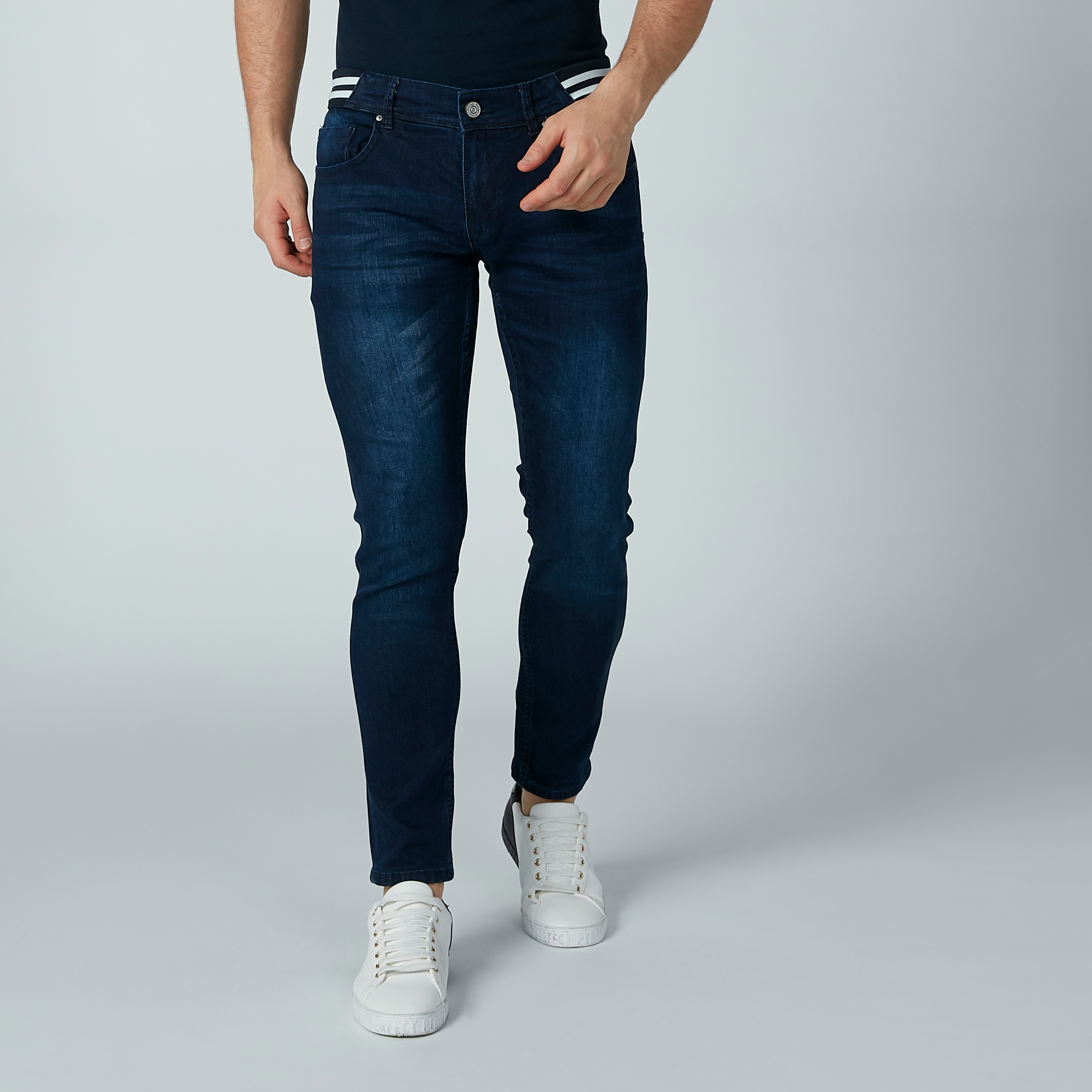 Iconic Solid Jeans with Pocket Detail and Zip Fly Closure-men-clothing-jeans-image-3