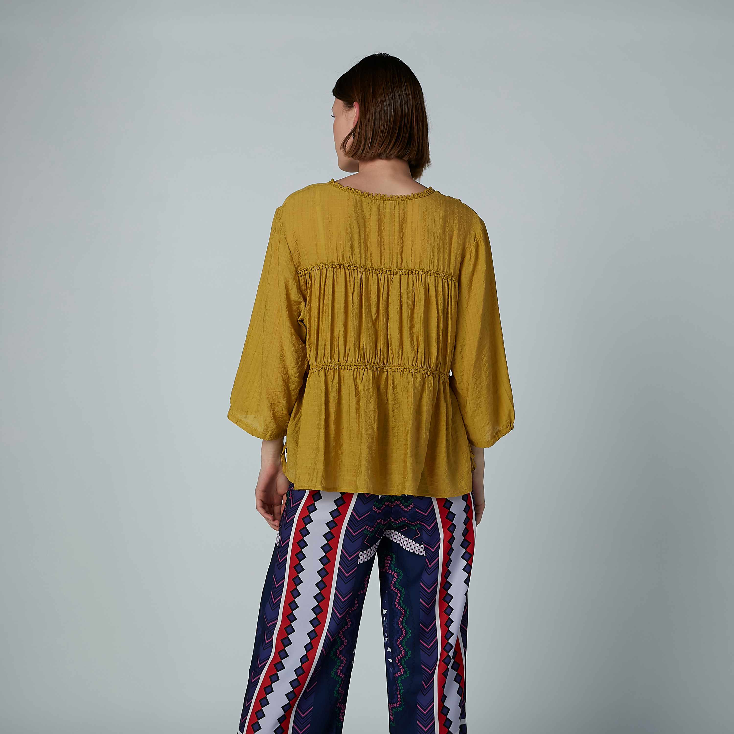 Iconic Pom-Pom Detail Top with V-neck-women-clothing-shirtsandblouses-blouses-image-5